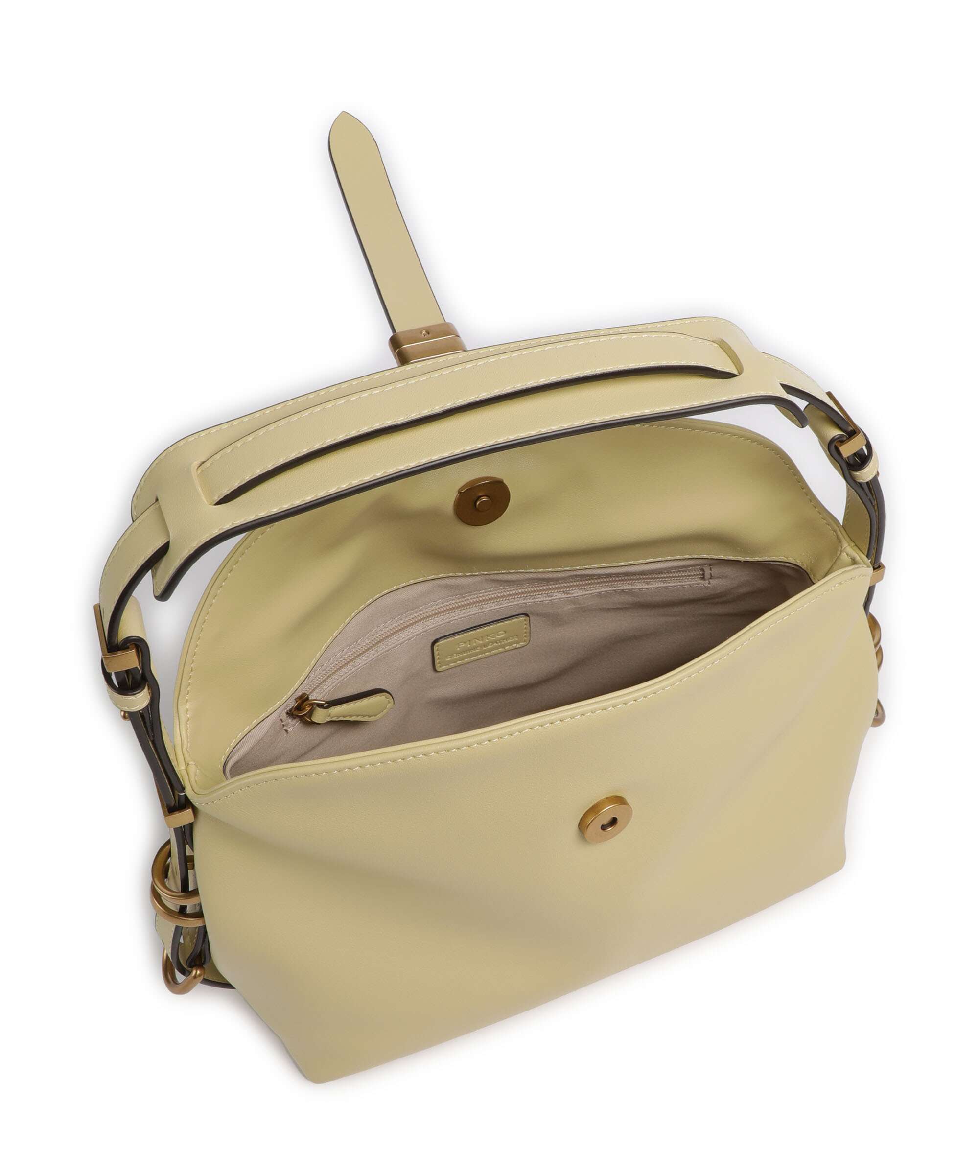 Pinko Saddle Horizontal Mini Shoulder bag softly grained calfskin