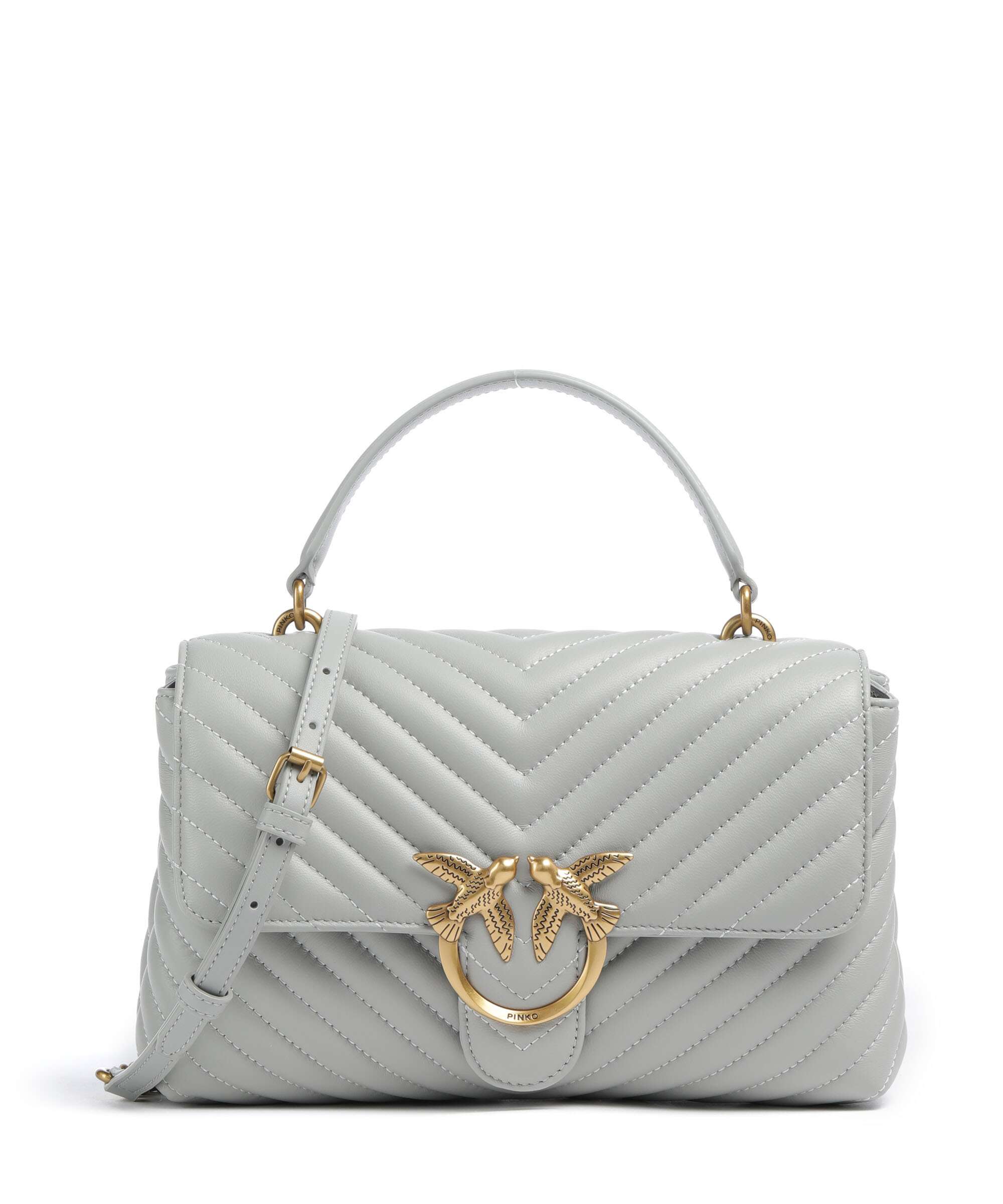 pinko ベージュ フード付き Pinko Love Lady Puff Classic Handbag sheepskin leather biscotto