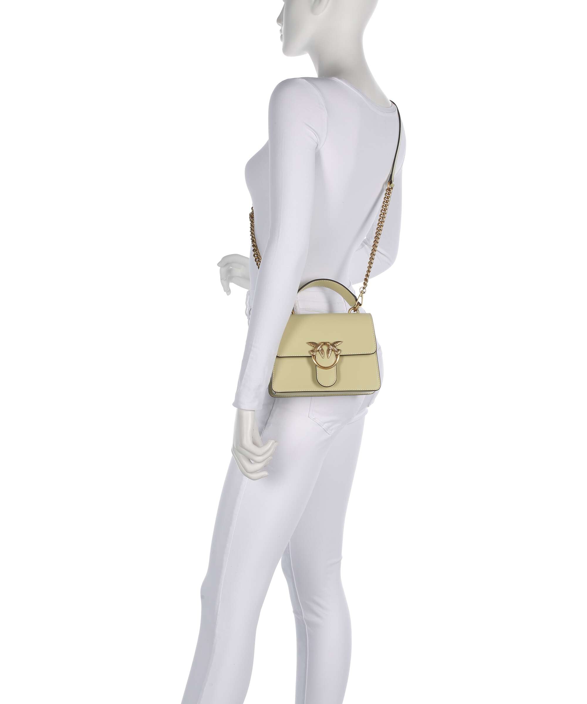 Pinko Love One Mini Handbag giallo vaniglia/antique gold