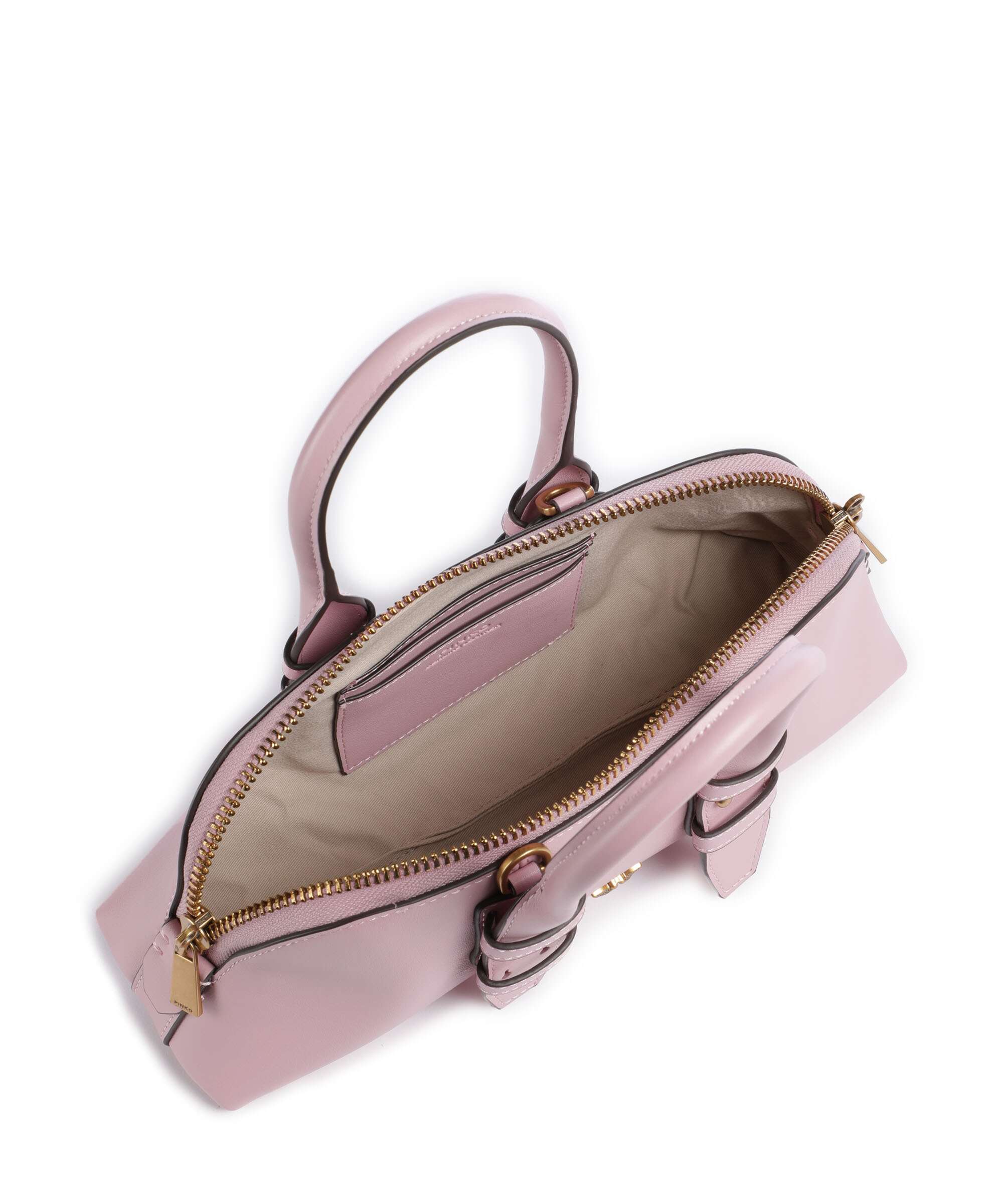 Pinko Bowling Horizontal Handbag softly grained calfskin rosa