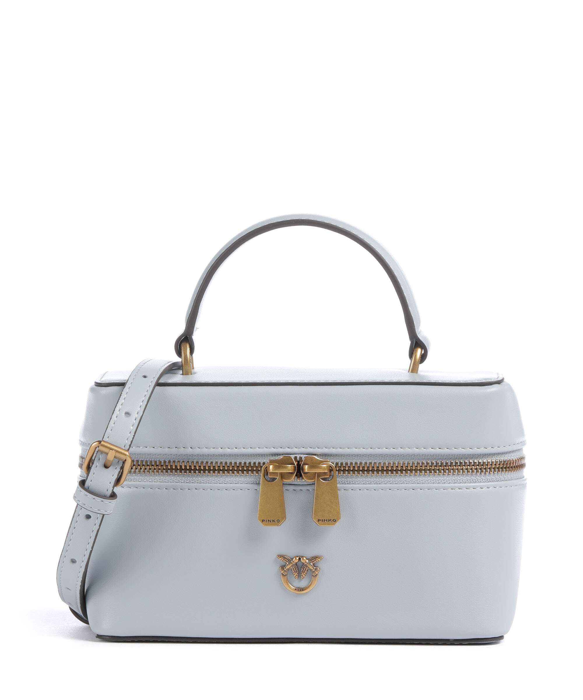 Pinko Vanity Mini Crossbody bag softly grained calfskin azzurro