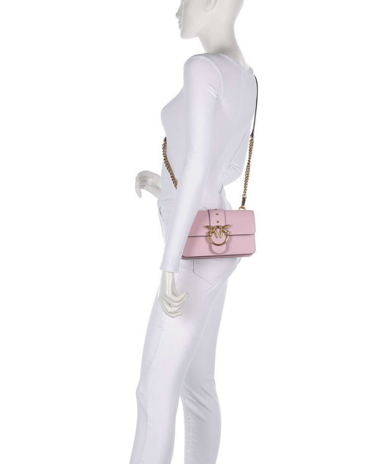 Pinko Love One Mini Crossbody bag rosa chiaro/antique gold