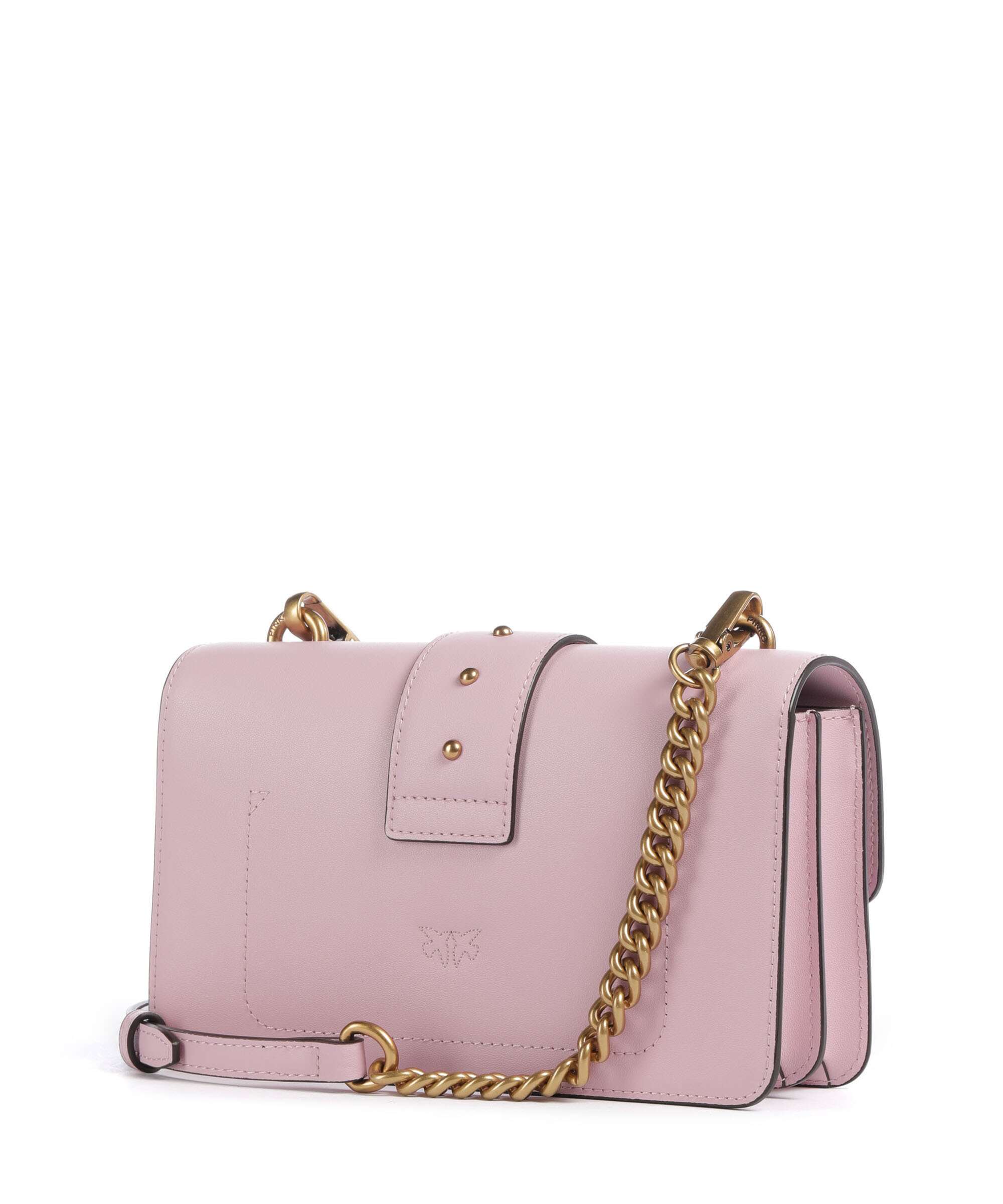 ミエコ Pinko Love One Mini Crossbody bag softly grained calfskin rosa