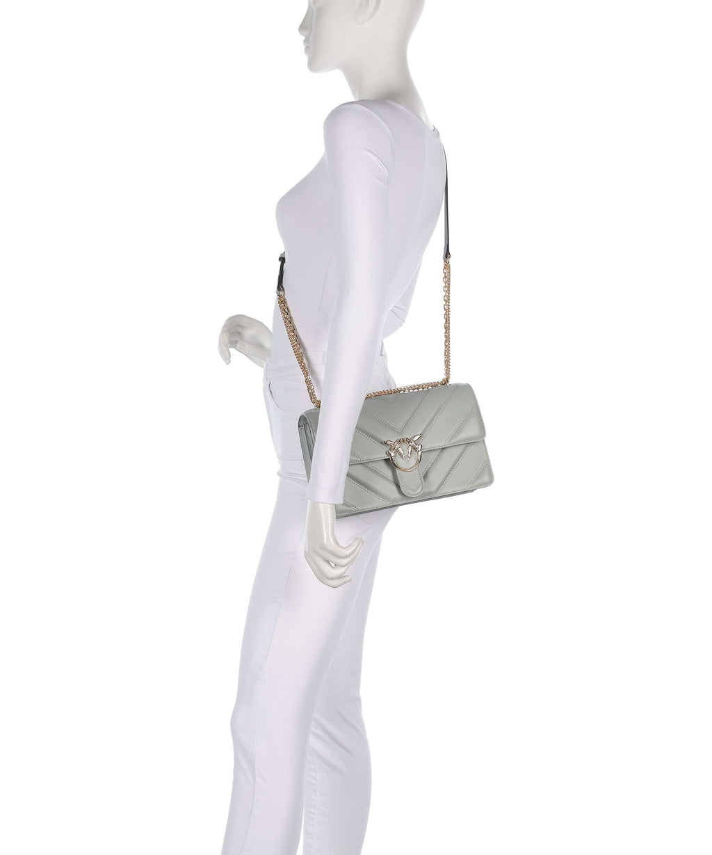 Pinko Love One Classic Shoulder bag grigio perla/gold mordore