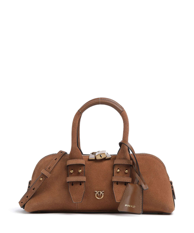 Pinko Bowling Horizontal Handbag marrone/leone/antique gold