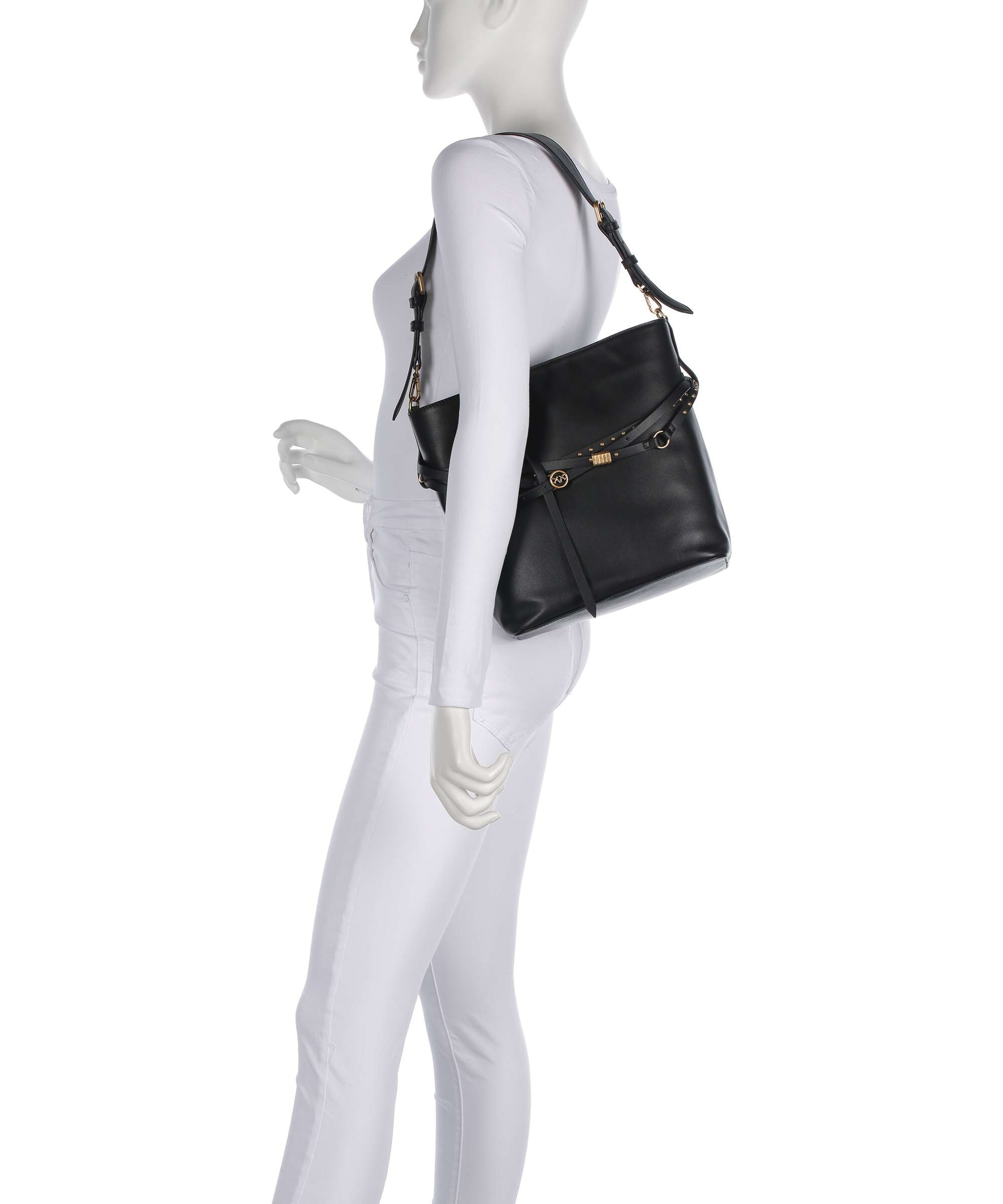 Pinko Belt Classic Bucket bag nero/antique gold