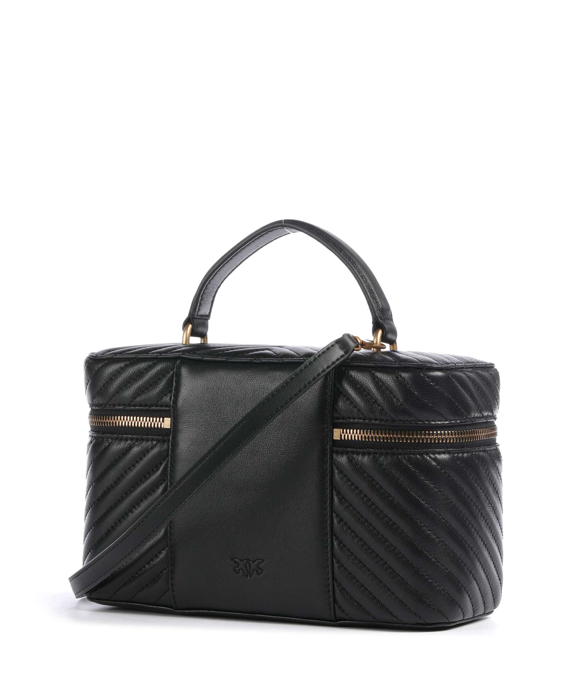 Pinko Vanity Classic Handbag grained leather nero/antique gold