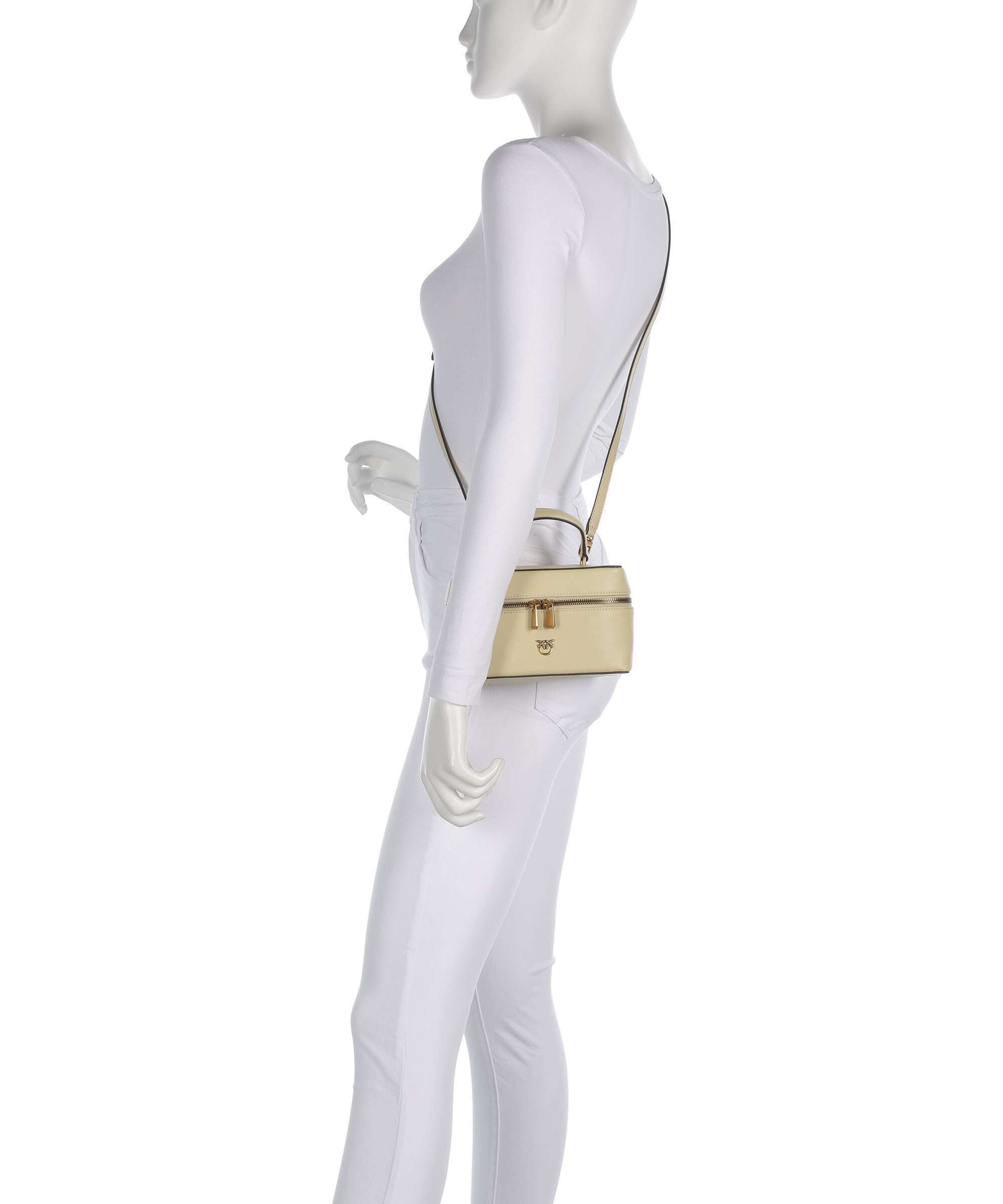 Pinko Vanity Mini Crossbody bag softly grained calfskin giallo