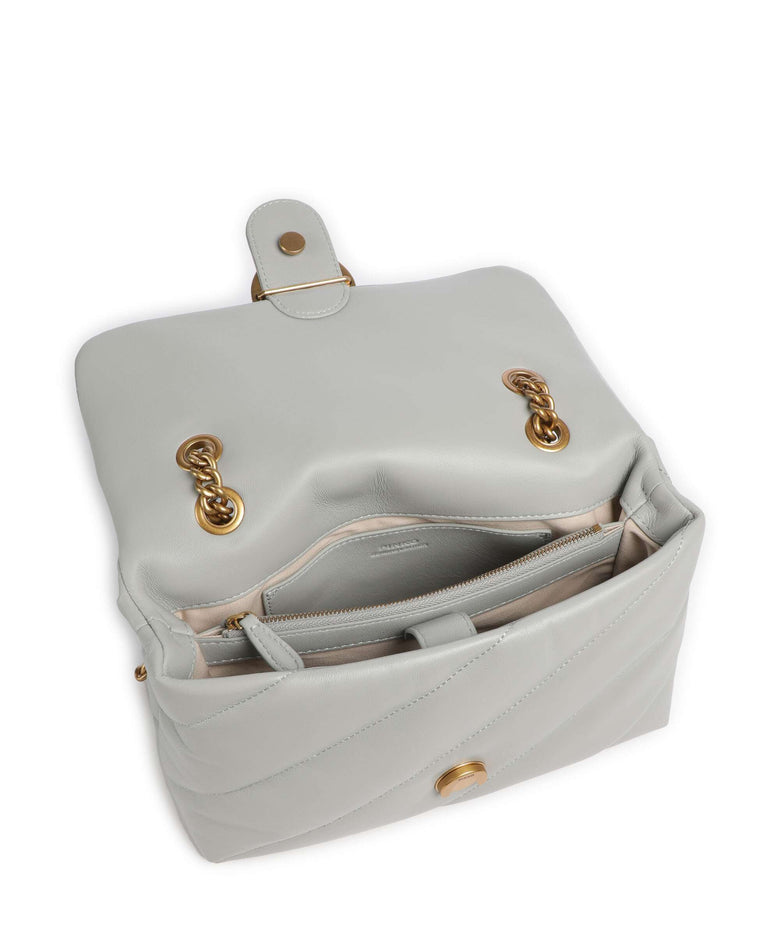 Pinko Love Puff Classic Shoulder bag grigio perla/antique gold