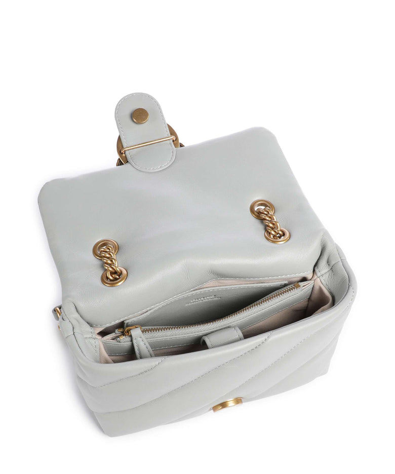 Pinko Love Puff Mini Shoulder bag grigio perla/antique gold