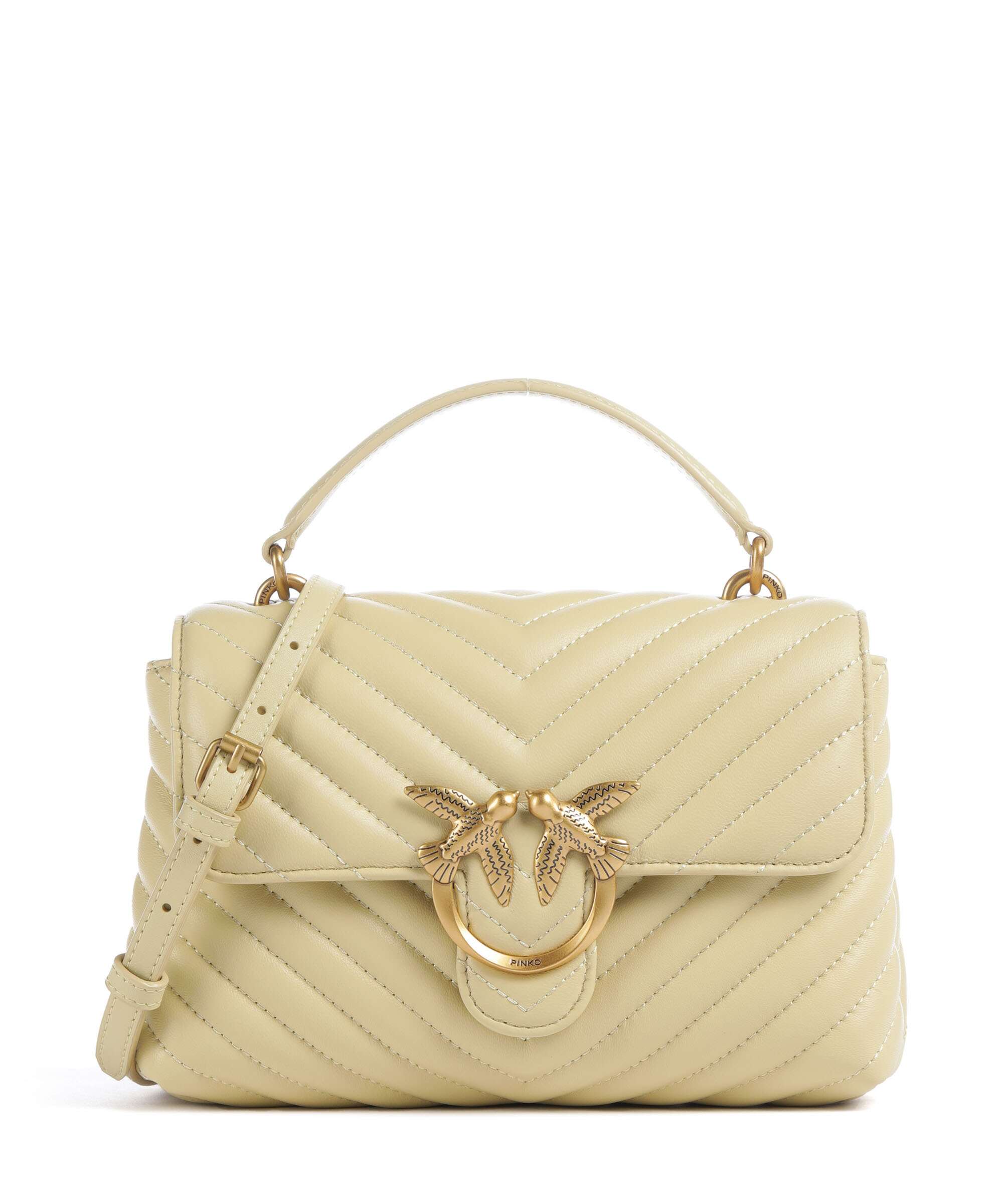 Pinko Love Lady Puff Mini Handbag sheepskin leather azzurro