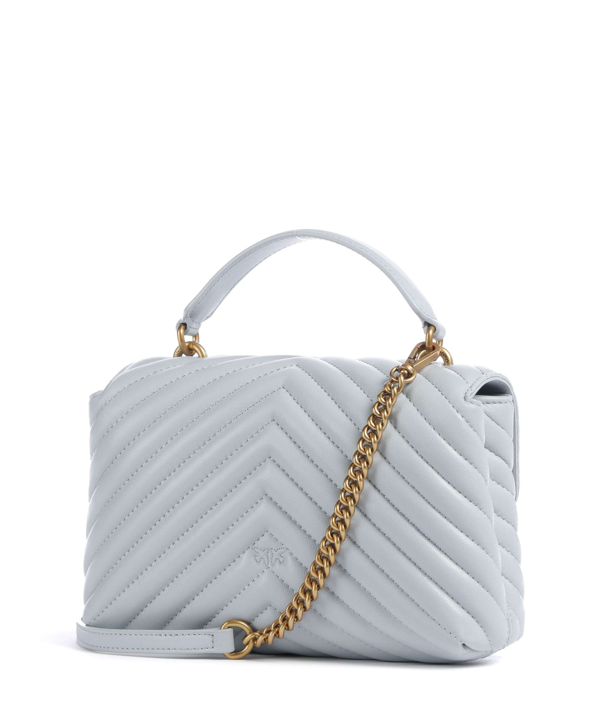 Pinko Love Lady Puff Mini Handbag sheepskin leather azzurro