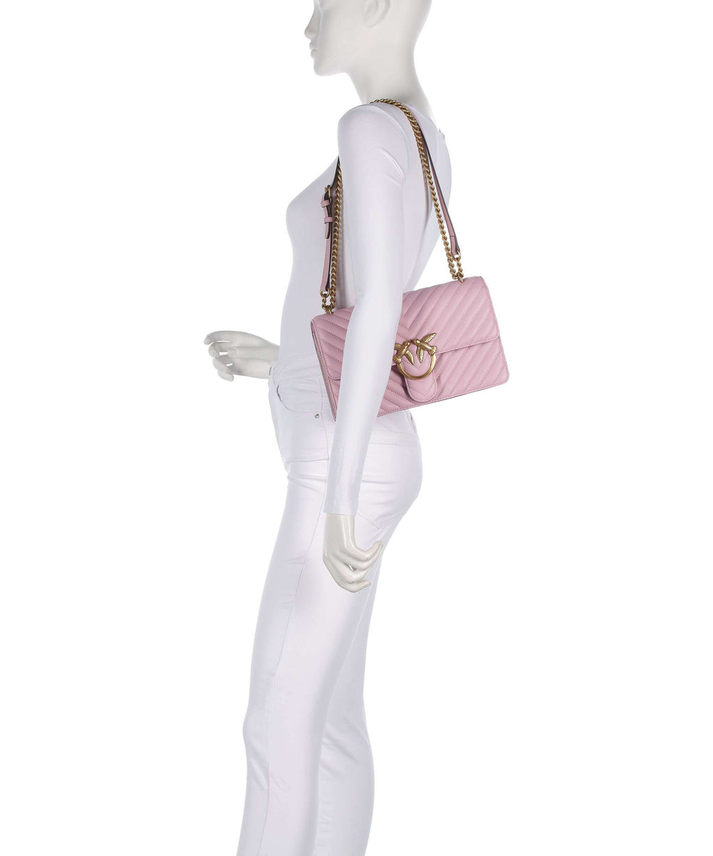 Pinko Love One Classic Shoulder bag rosa chiaro/antique gold