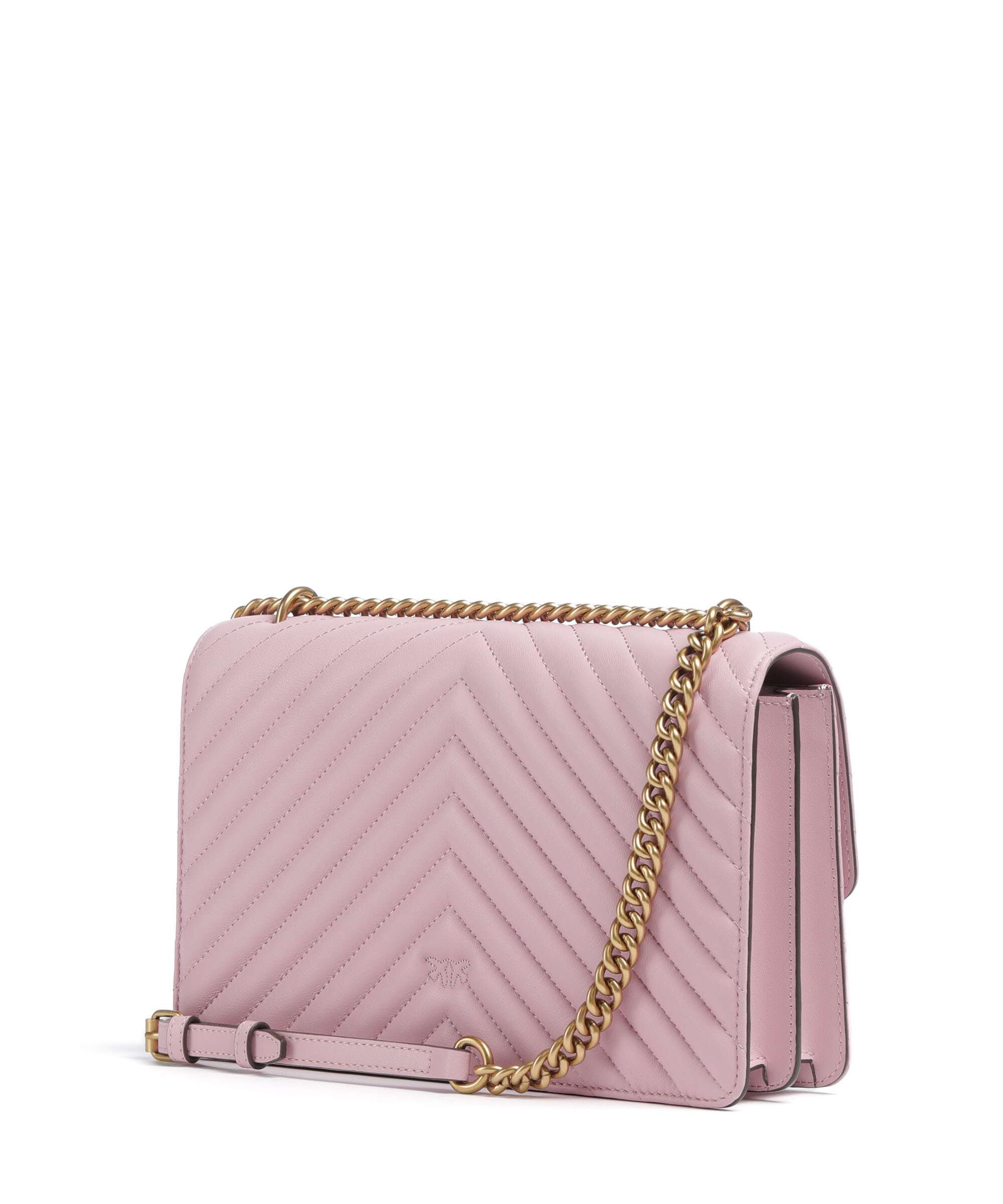 Pinko Love One Classic Shoulder bag sheepskin leather rosa chiaro
