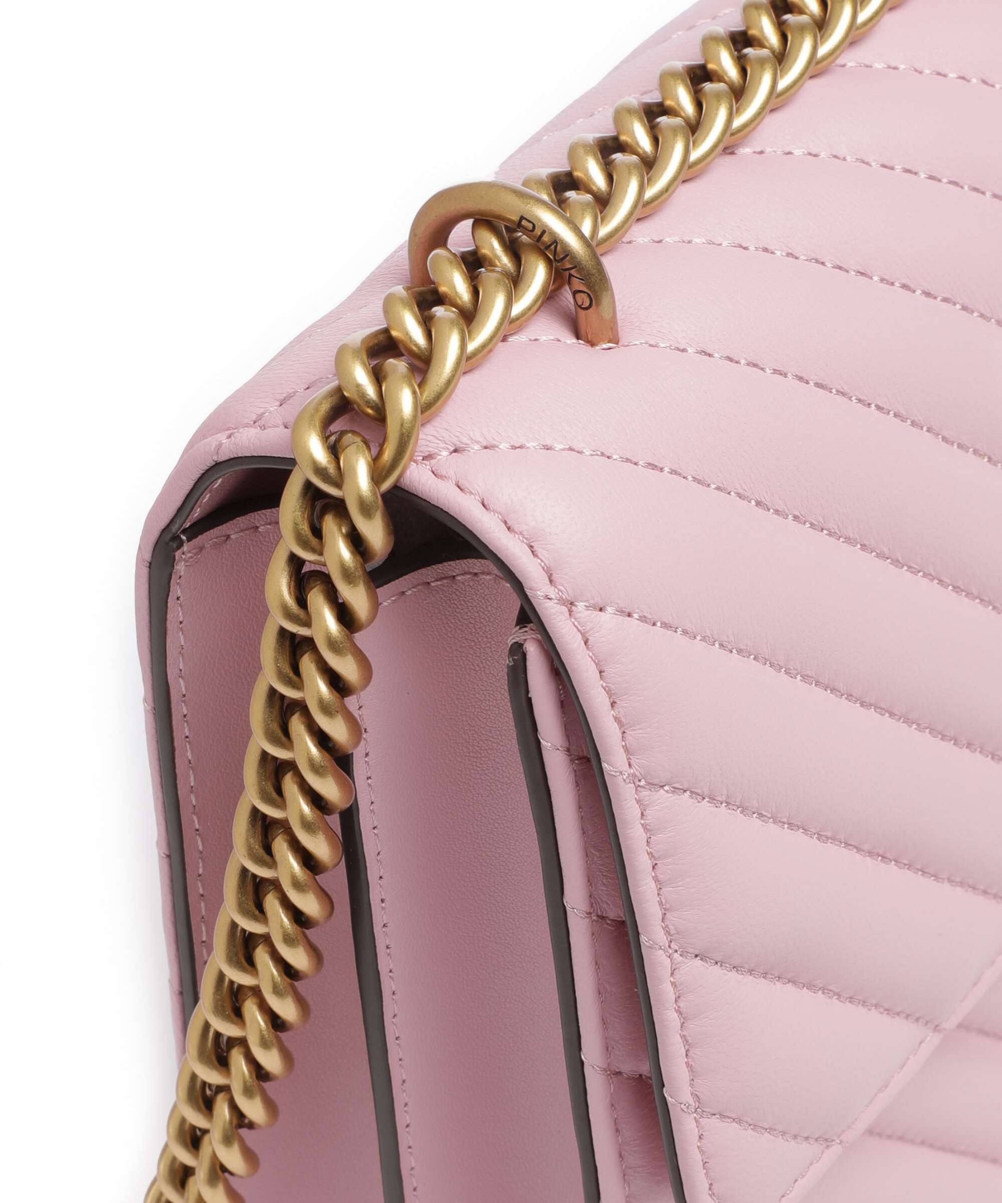 Pinko Love One Classic Shoulder bag sheepskin leather rosa chiaro Pinko Love One Classic Shoulder bag sheepskin leather rosa chiaro