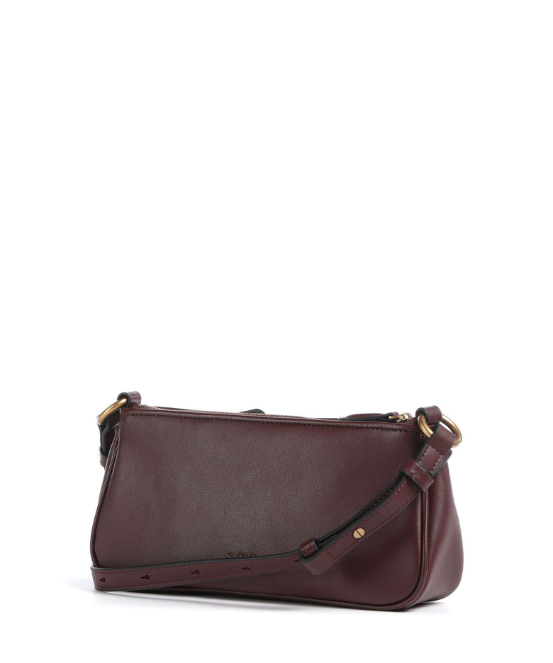 Pinko Half Moon Mini Crossbody bag burgundy wine/antique gold