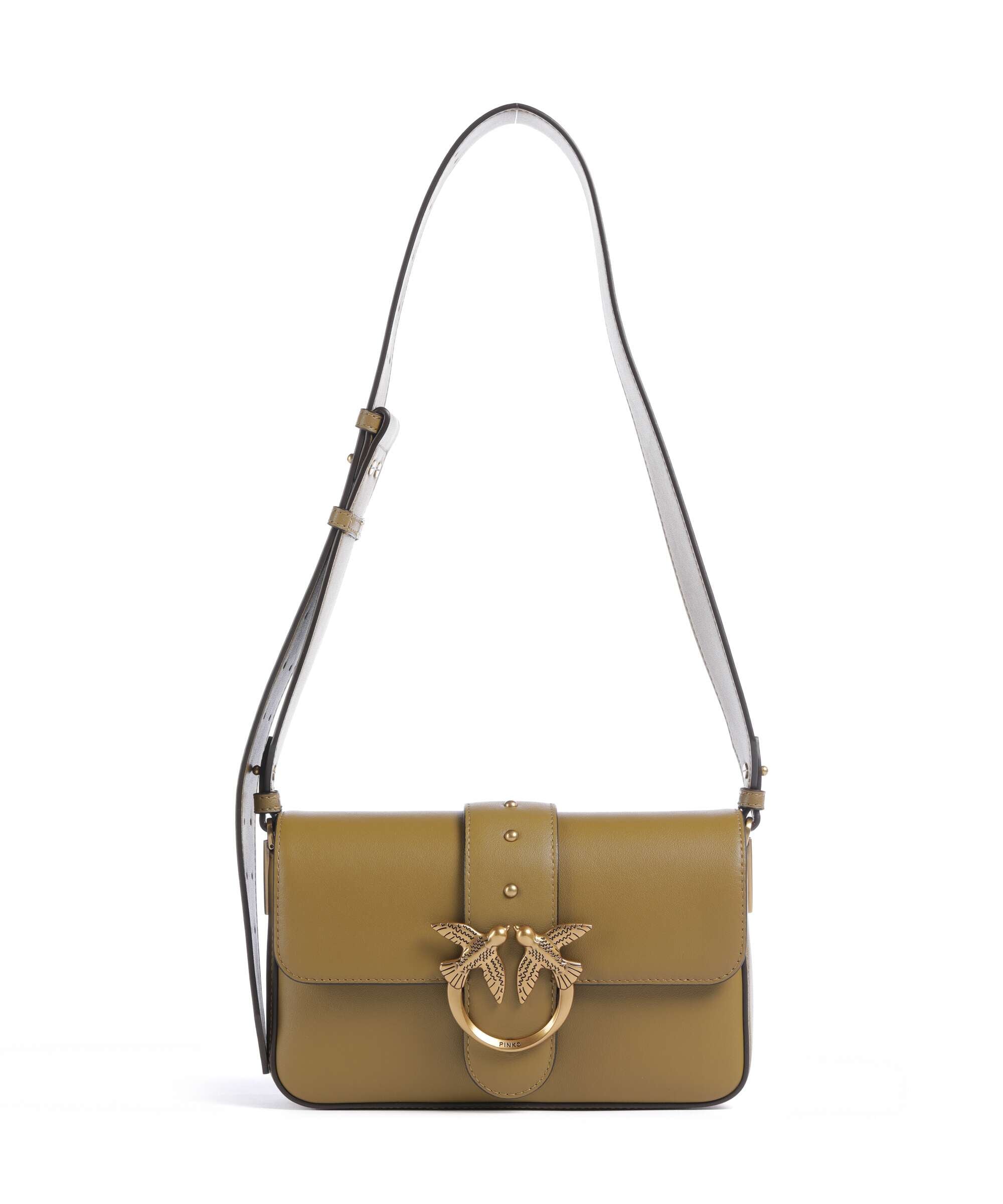 Pinko Love One Mini Slouchy Shoulder bag softly grained calfskin