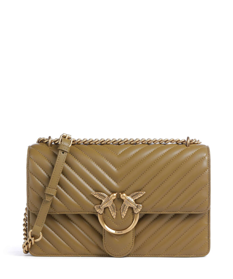 Pinko Love One Classic Shoulder bag verde canguro/antique gold