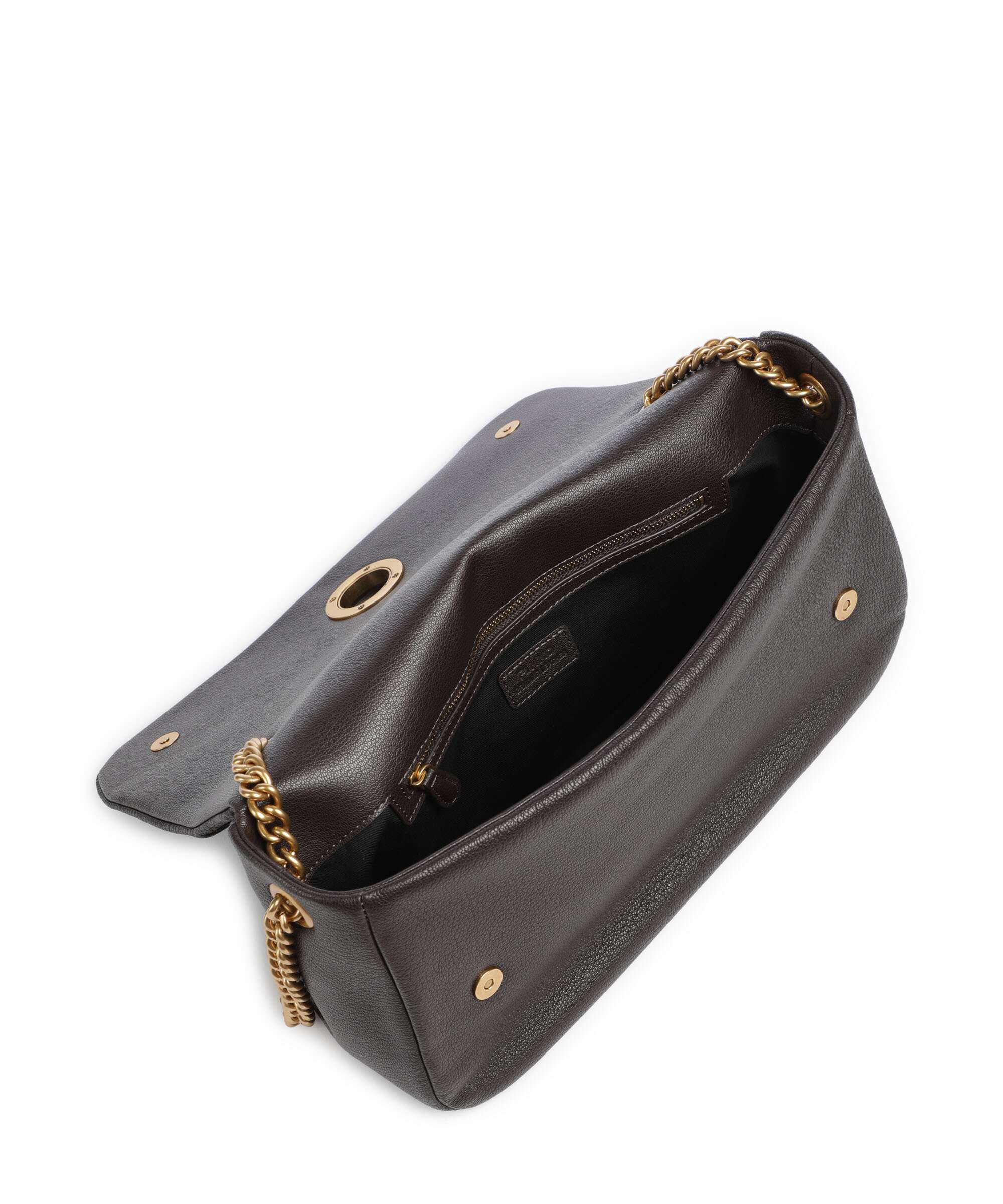 Pinko Click Soft Horizontal Chain Shoulder bag marrone marasca/antique gold
