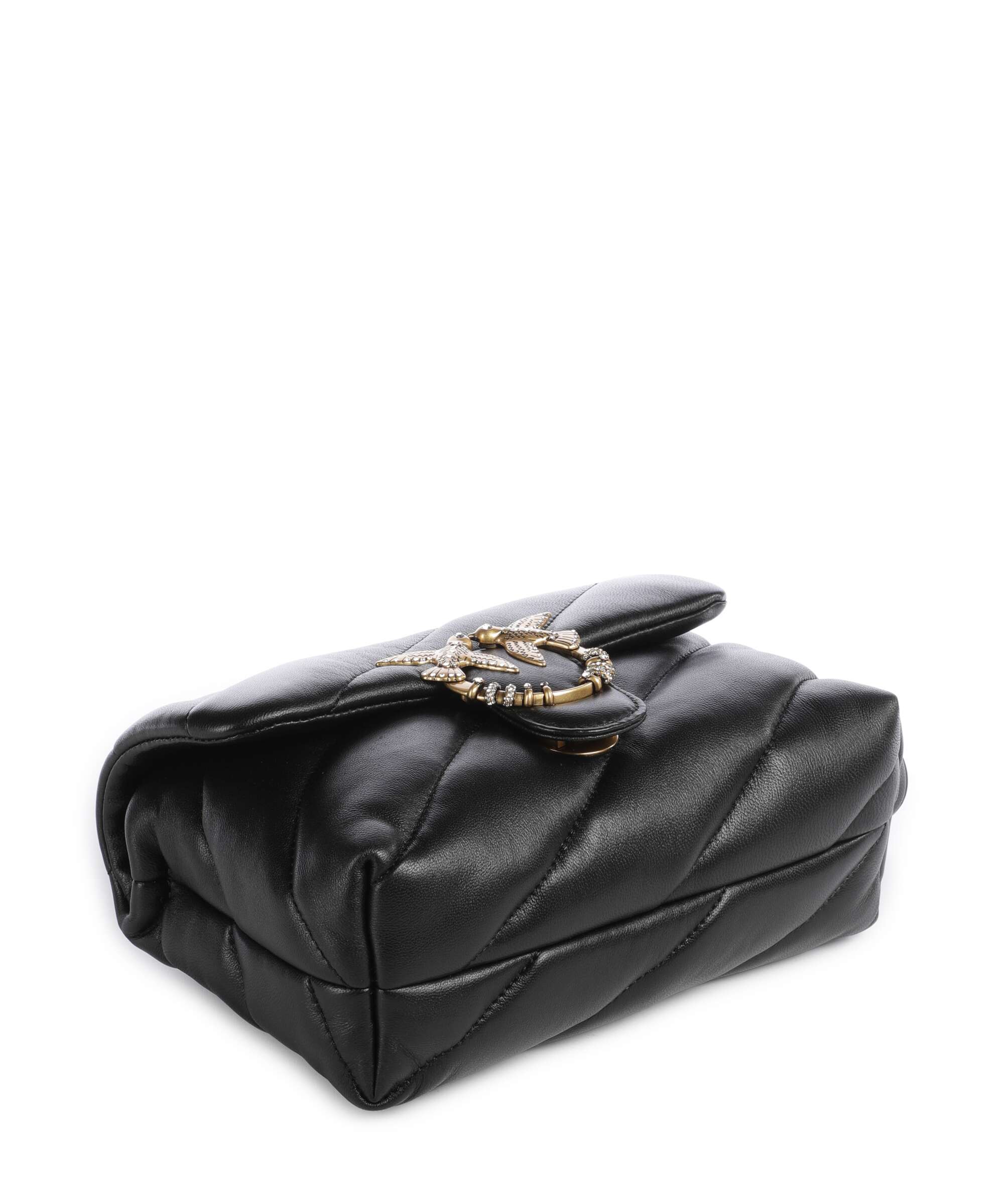 Pinko Love Puff Mini New Buckle Shoulder bag nero/antique gold