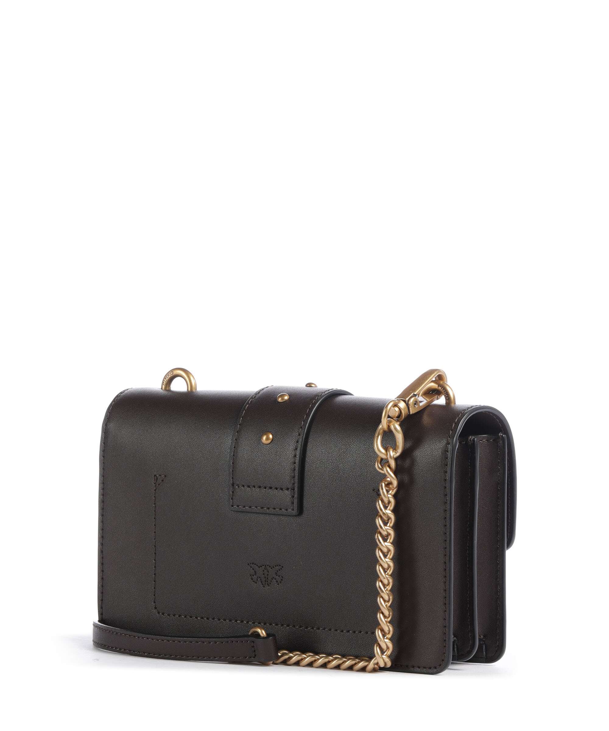Pinko Love One Mini New Buckle Crossbody bag grained leather