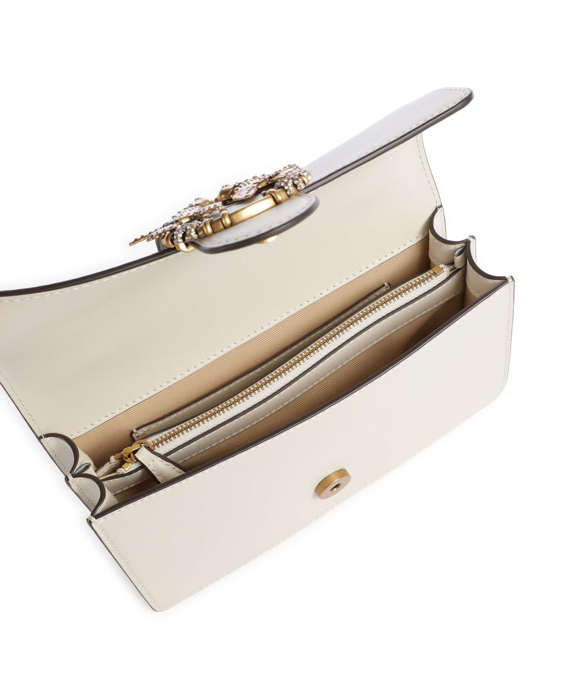 Pinko Love One Mini New Buckle Crossbody bag grained leather Pinko Love One Mini New Buckle Crossbody bag grained leather