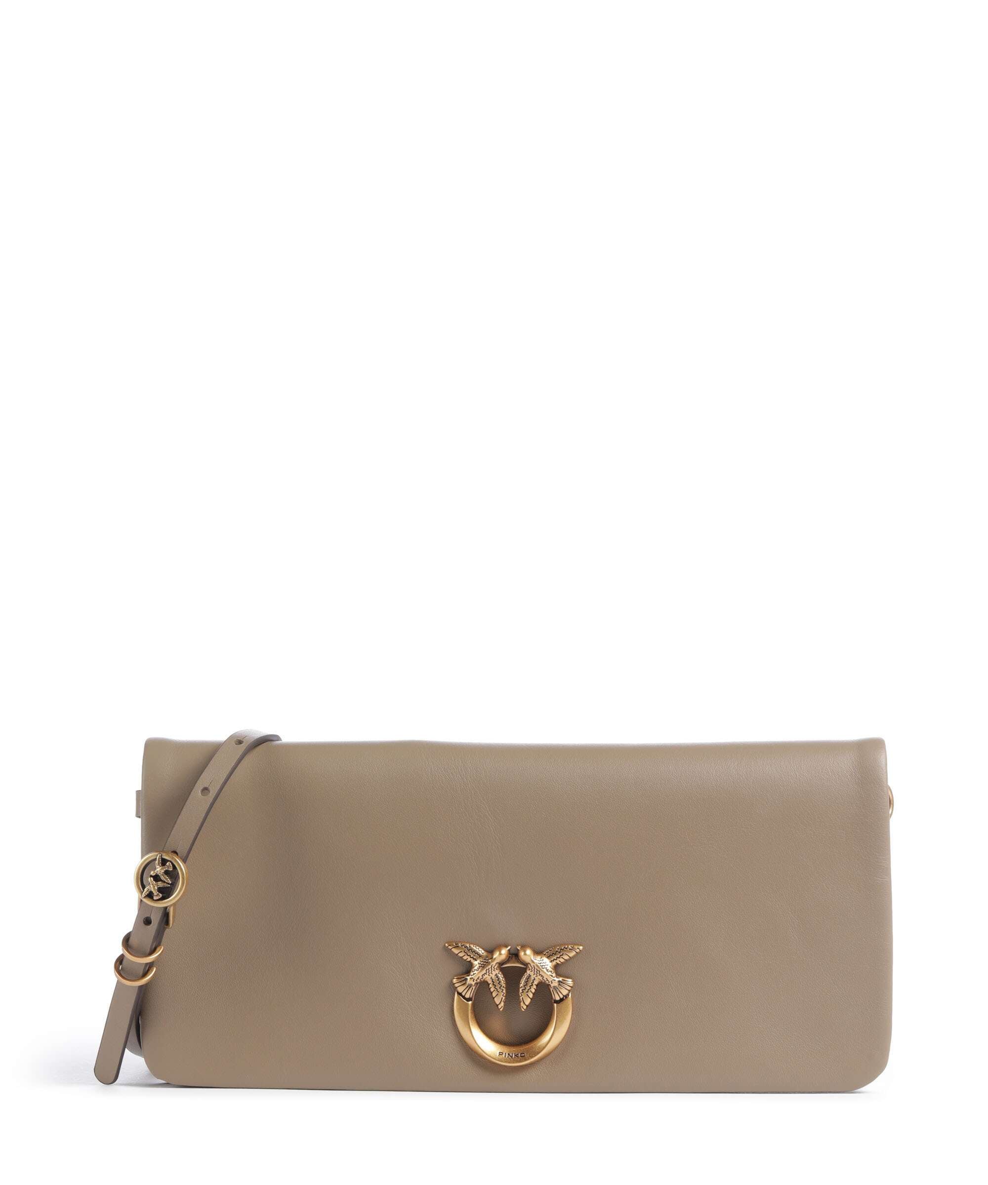 Pinko Click Soft Classic Crossbody bag grained leather nero