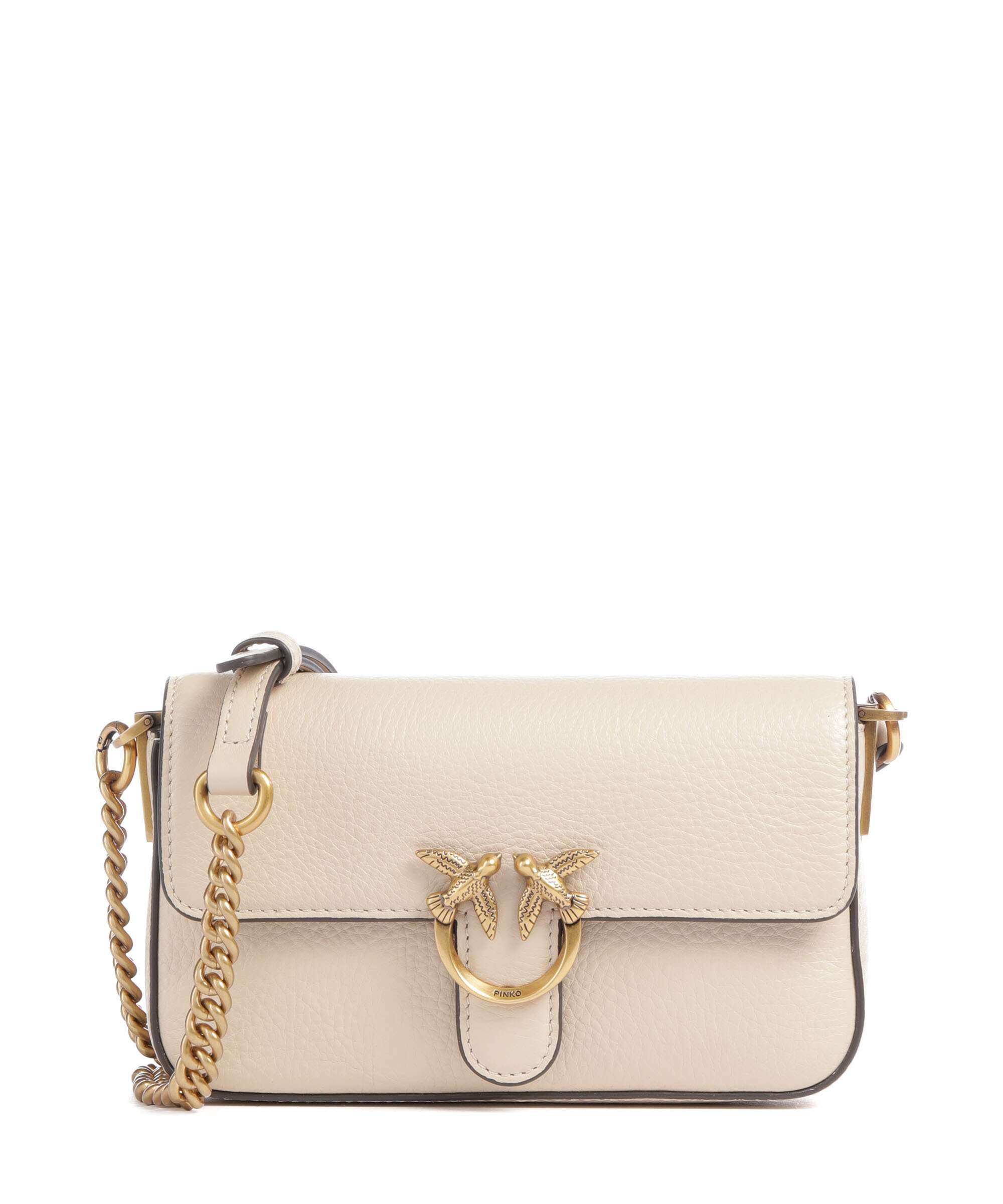 Pinko Love One Baby Slouchy Crossbody bag grained cow leather