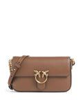 Pinko Love One Baby Slouchy Crossbody bag marrone cognac/antique gold