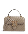 Pinko Love Lady Puff Mini Handbag grigio talpa/antique gold