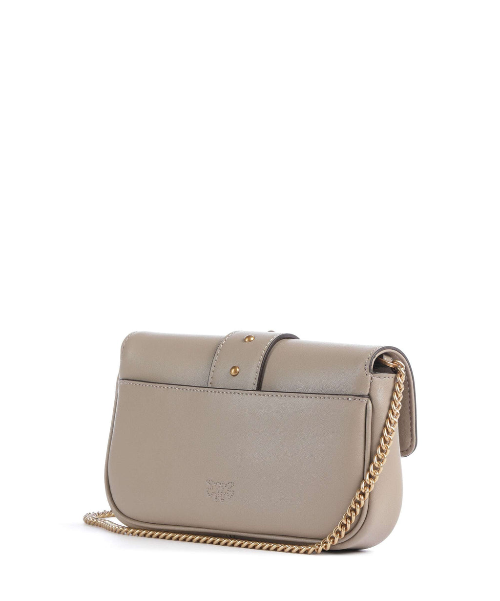 Pinko Love One Pocket Wallet grigio talpa/antique gold