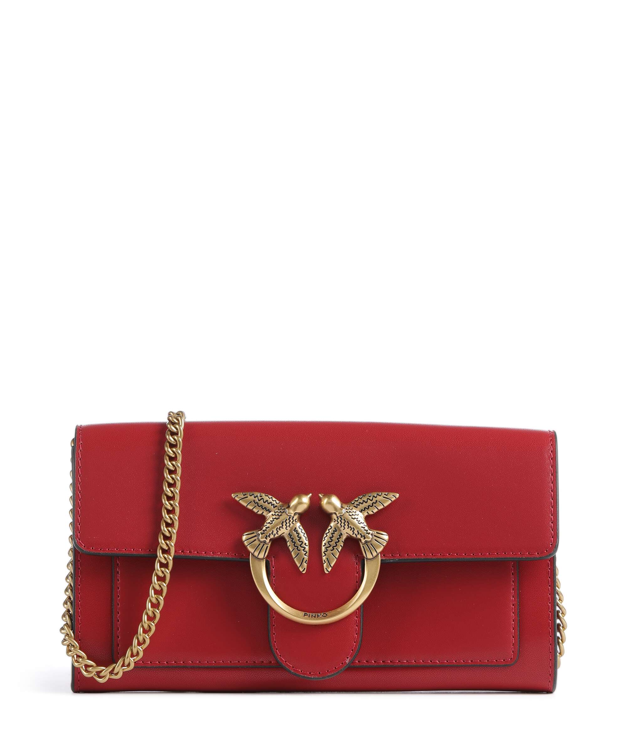 Pinko Love One Wallet grained leather viola/antique gold - 100062