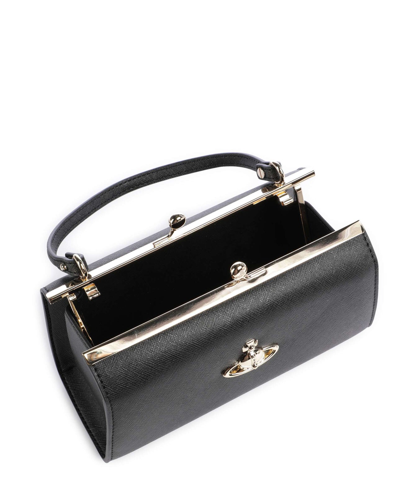 Vivienne Westwood Doll Frame Saffiano XL Handbag black