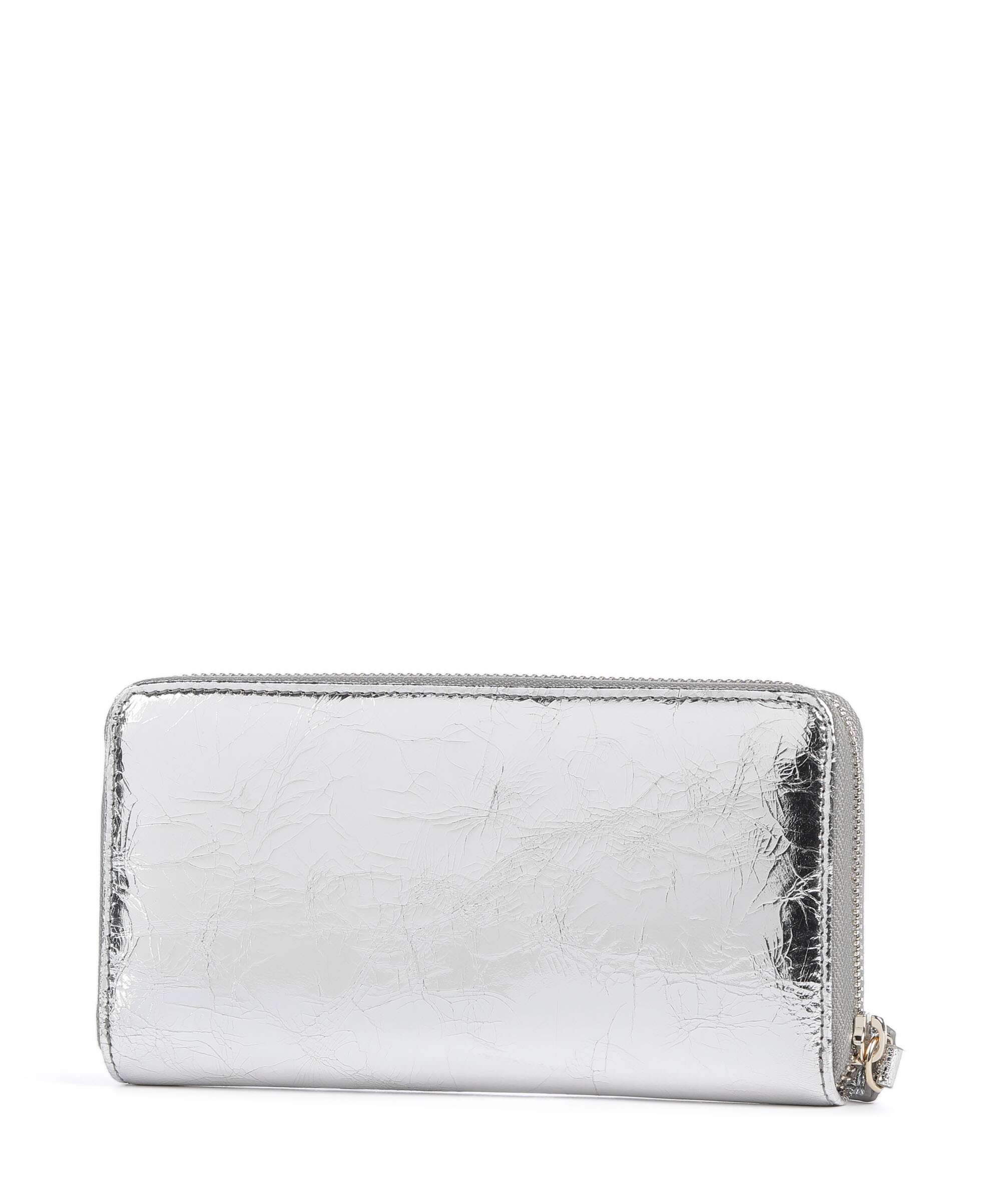 Vivienne Westwood Metallic Crinkle Classic Wallet silver