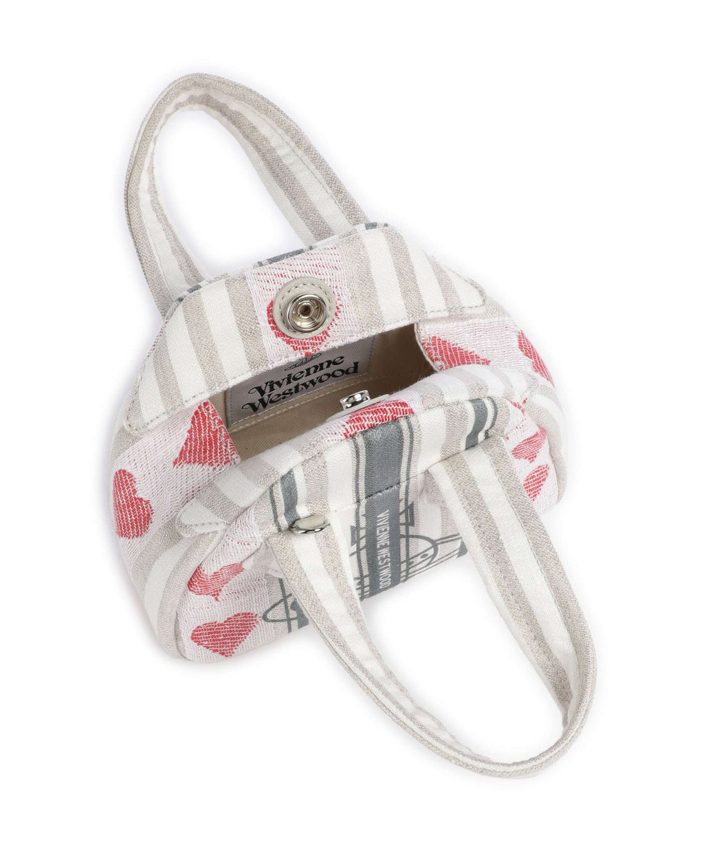 Vivienne Westwood Archive Linen Heart Stripes Mini Crossbody bag multicolour 