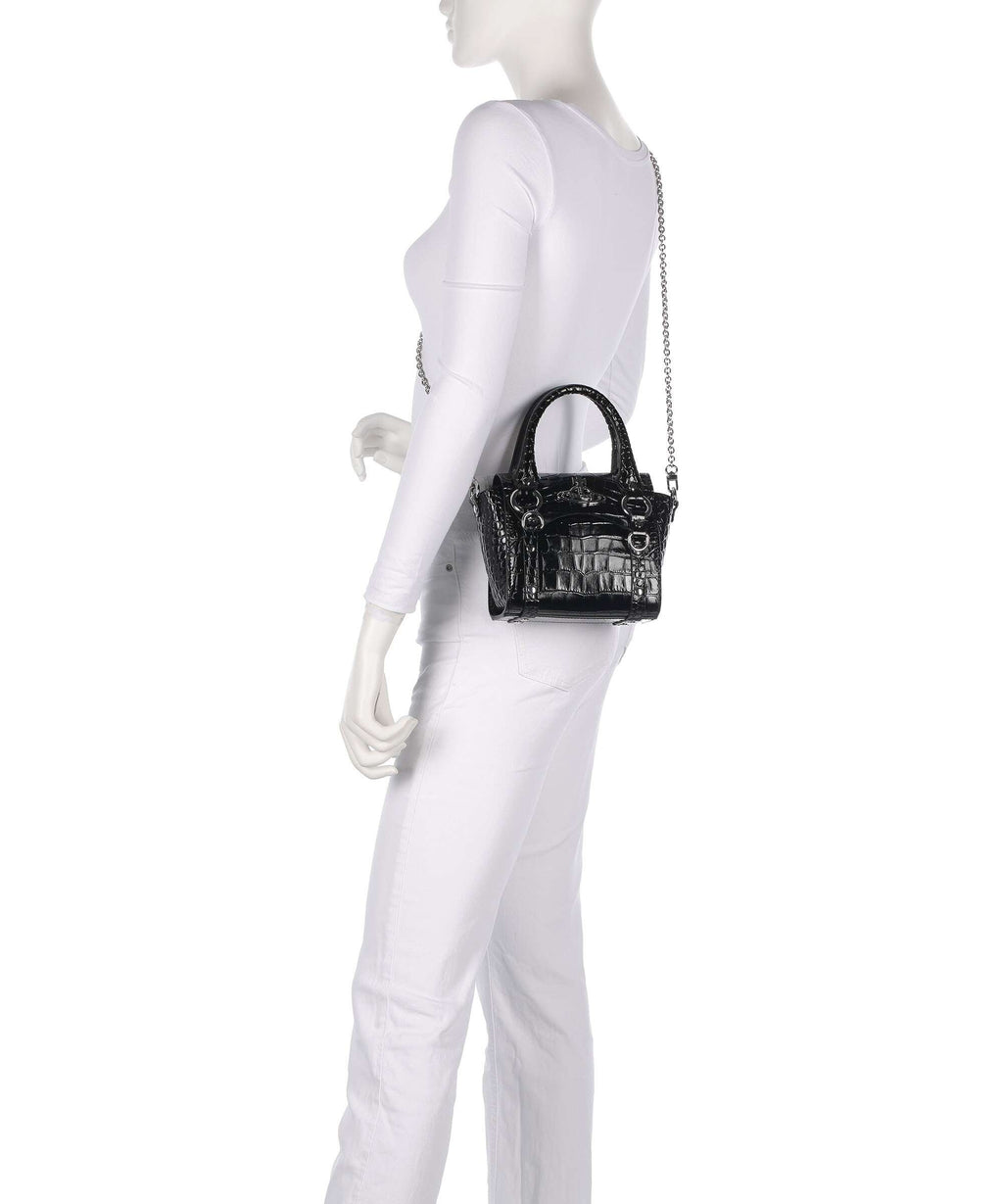 Vivienne Westwood Betty Embossed Croc Mini Crossbody bag black
