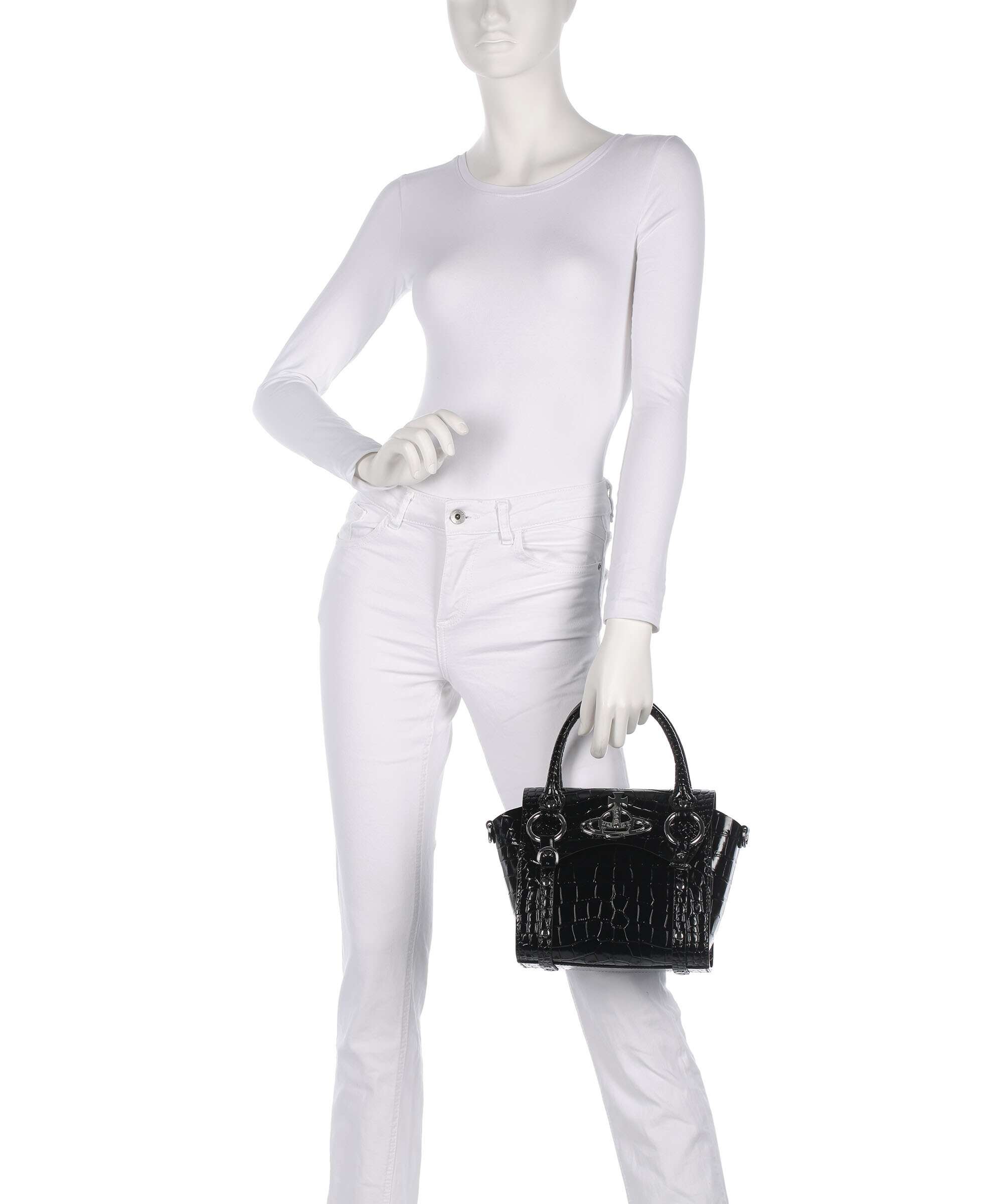 Vivienne Westwood Betty Embossed Croc Small Handbag embossed