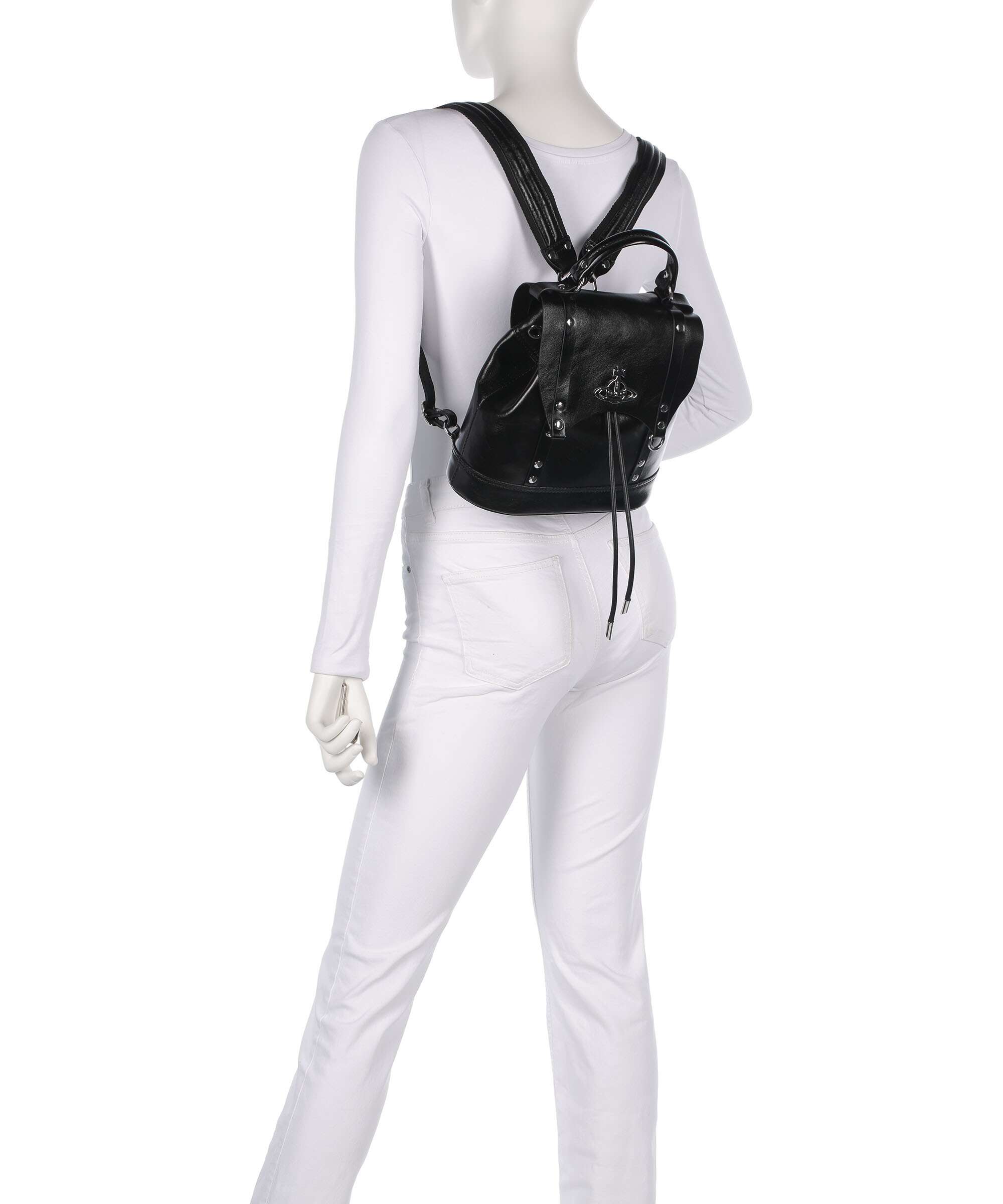 Vivienne Westwood Max Shiny Veget Tanned Small Backpack fine grain