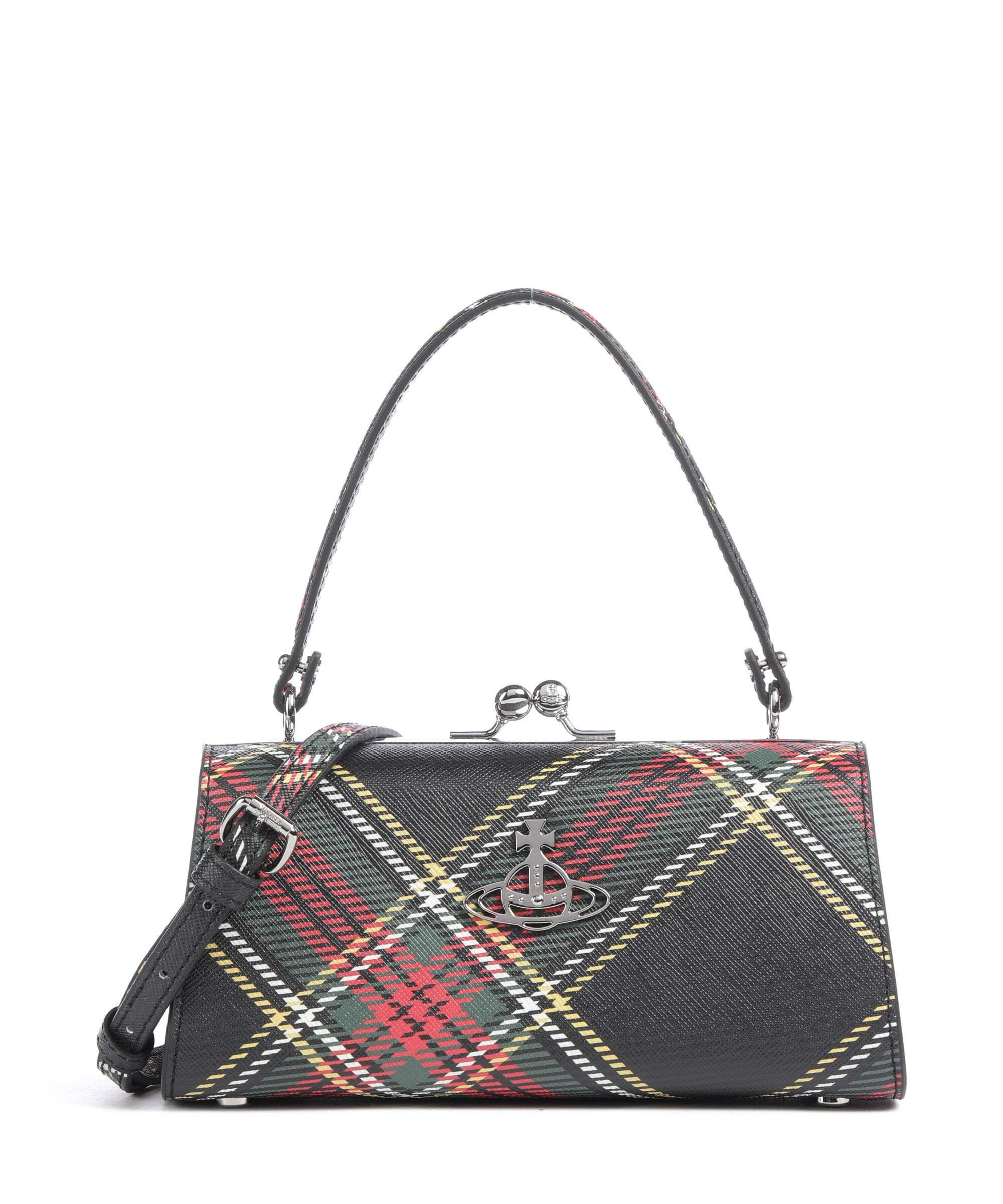 Vivienne Westwood Doll Frame Saffiano Printed XL Handbag imitation