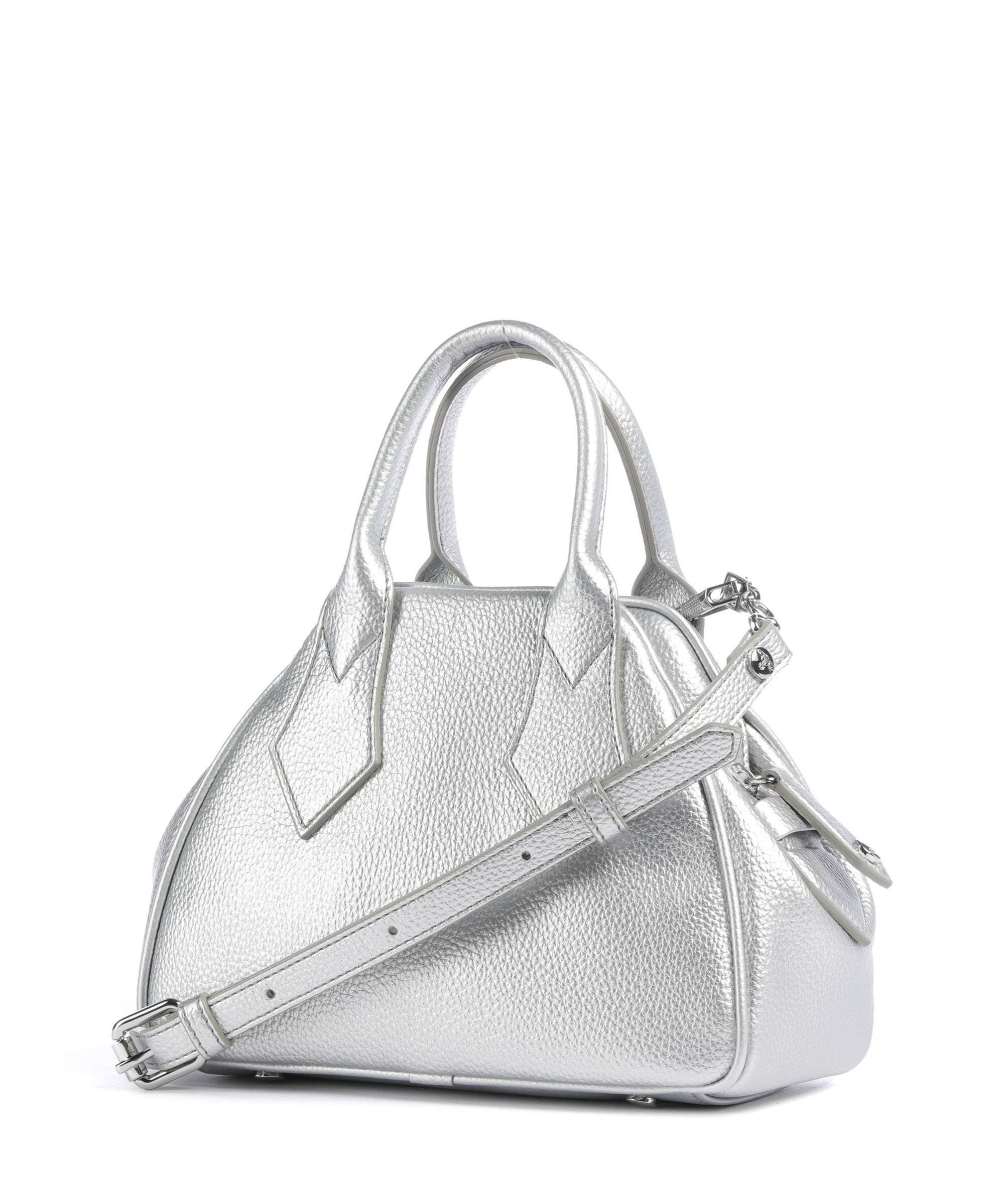 Vivienne Westwood Yasmine Grain Small Handbag polyurethane silver