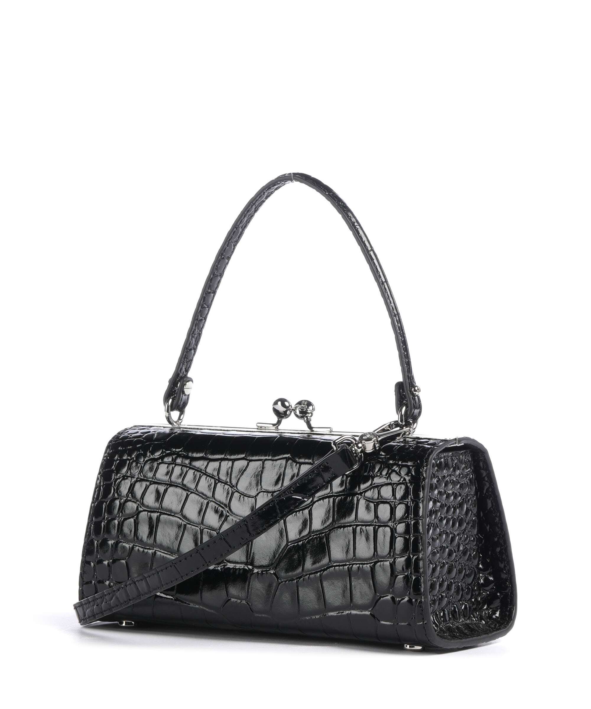 Vivienne Westwood　シリアルナンバー入ブドワール Vivienne Westwood Doll Frame Embossed Croc XL Handbag embossed