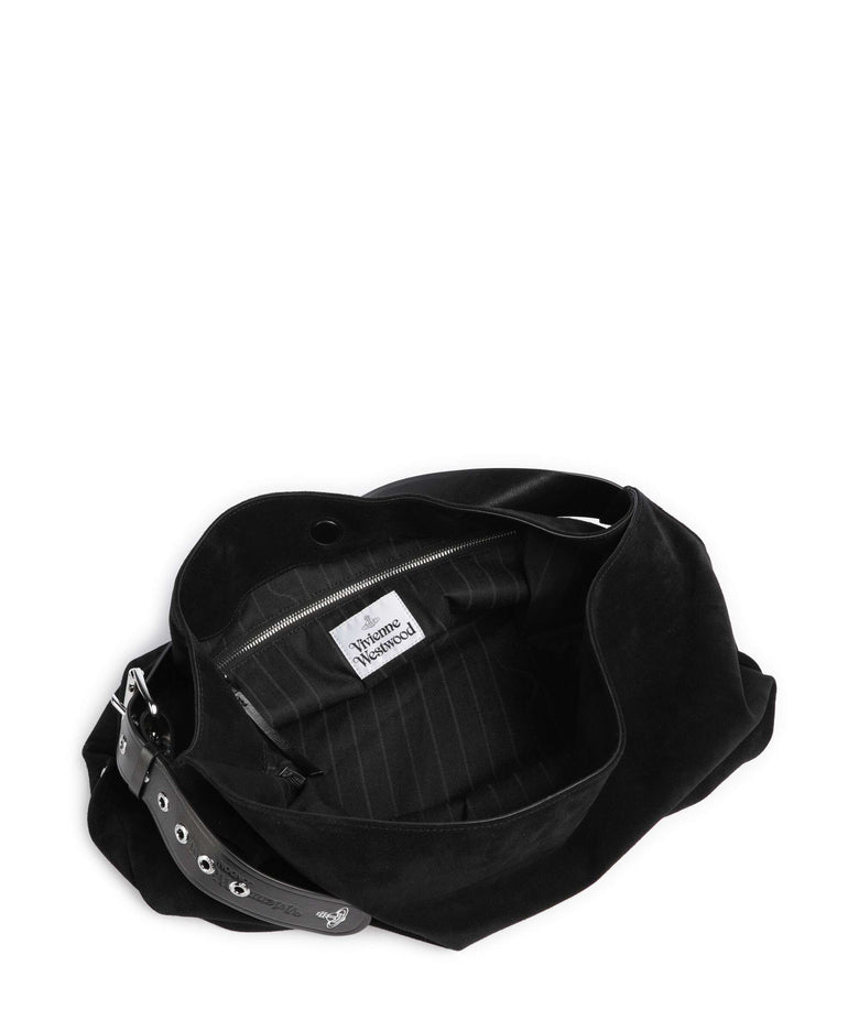 Vivienne Westwood Maxime Suede Large Hobo bag black