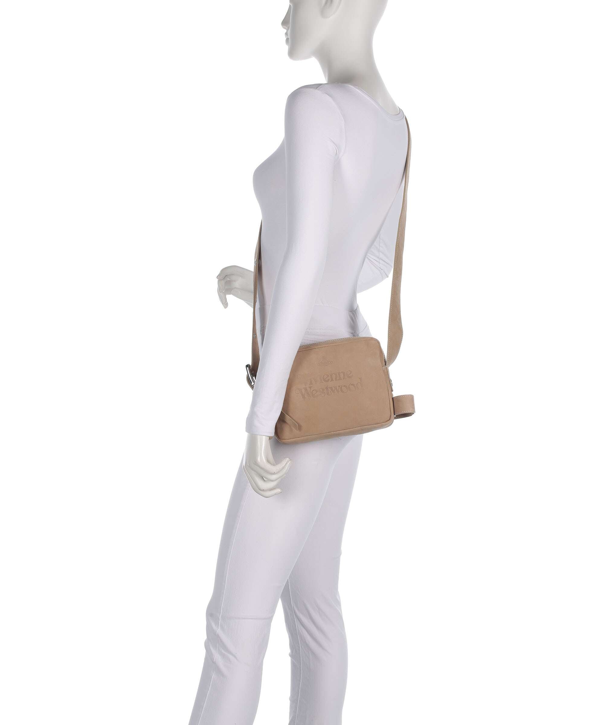 Vivienne Westwood Carrie Crossbody bag nubuck cow leather beige