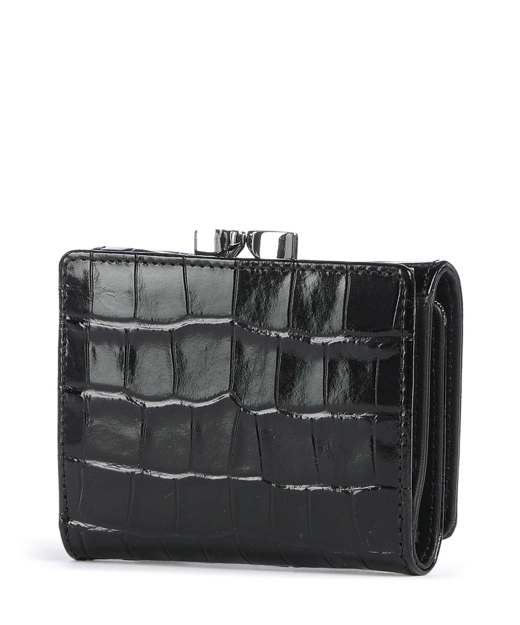 Vivienne Westwood Frame Embossed Croc Small Wallet black