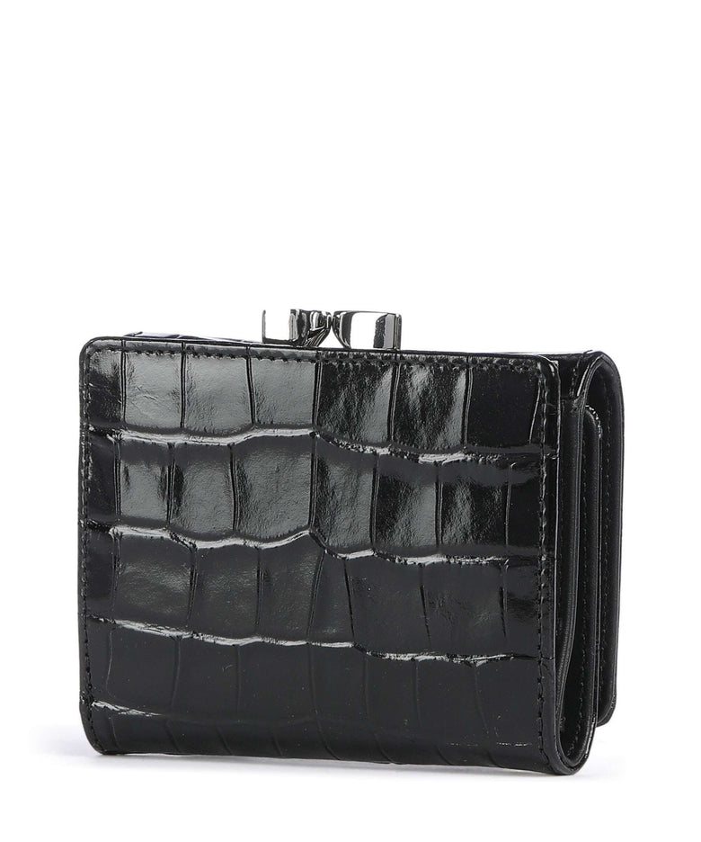 Vivienne Westwood Frame Embossed Croc Small Wallet black