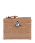 Vivienne Westwood Embossed Croc Slim Wallet dusty pink