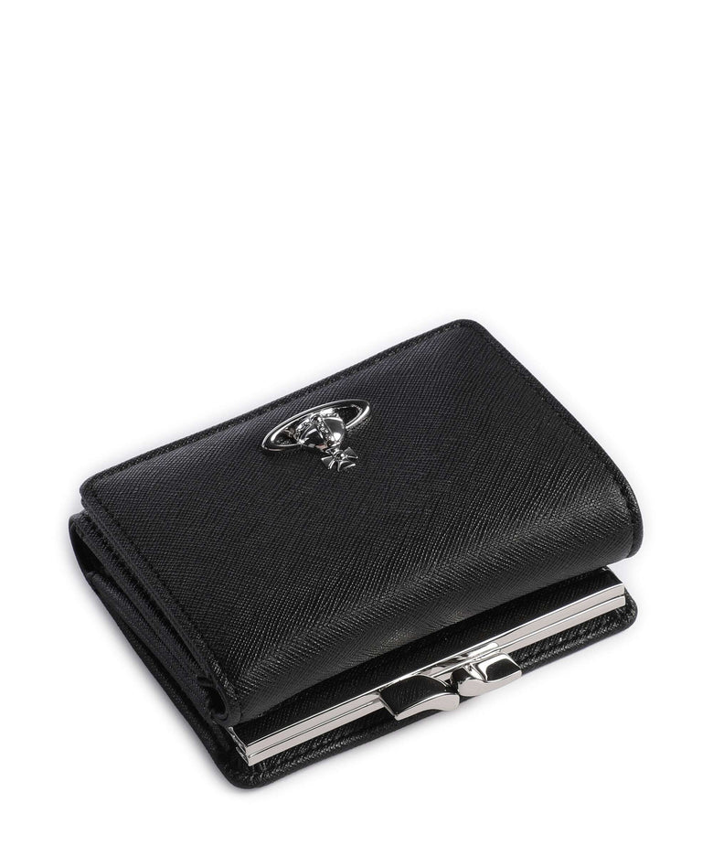 Vivienne Westwood Frame Saffiano Plain Small Wallet black