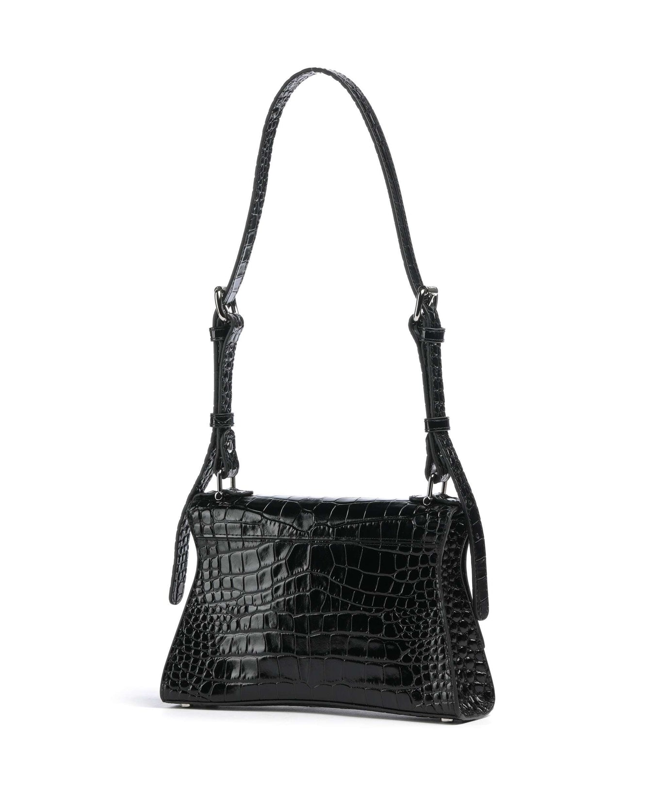 Vivienne Westwood Bianca Embossed Croc S Shoulder bag black