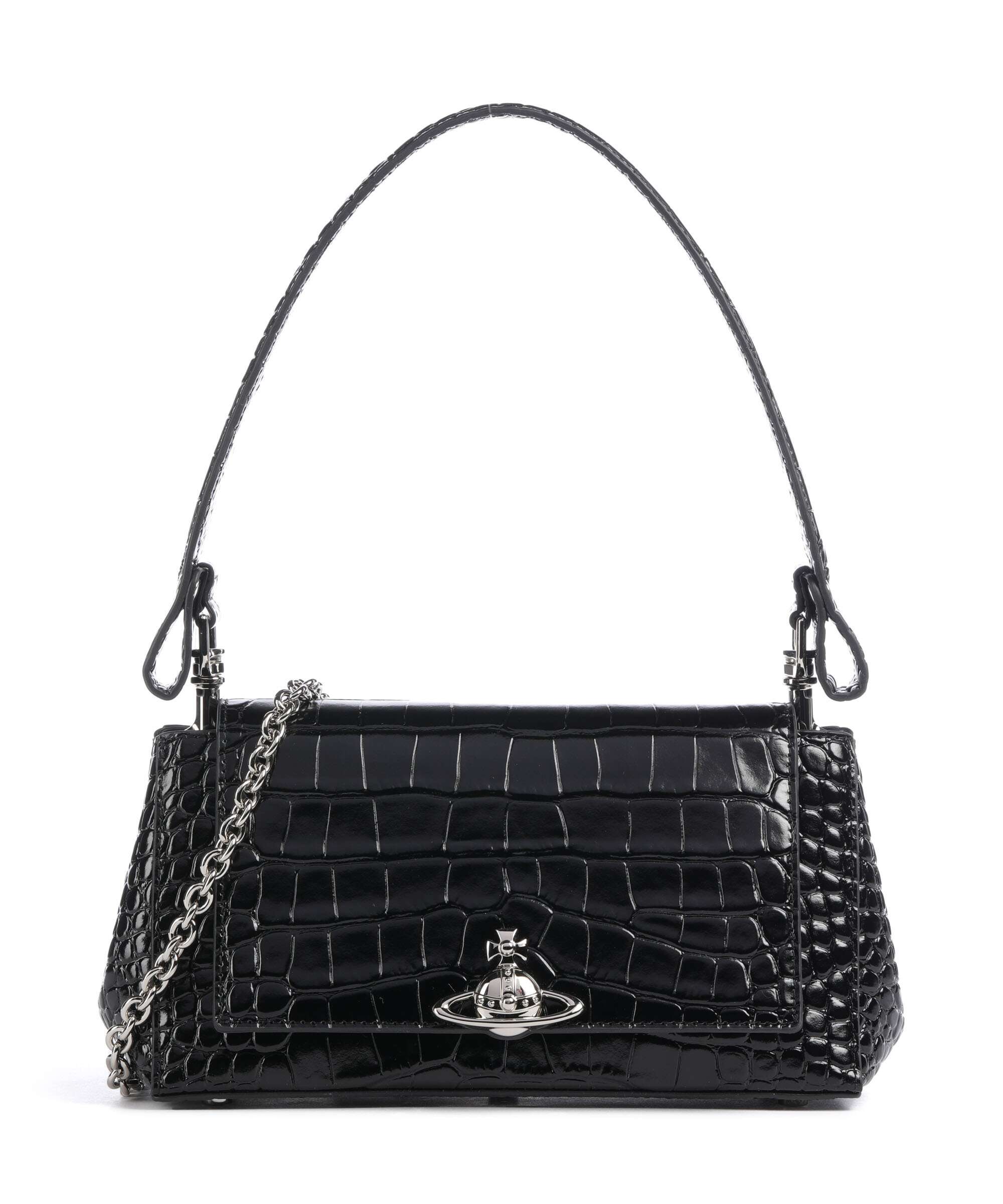 Vivienne Westwood Hazel Embossed Croc Medium Shoulder bag embossed