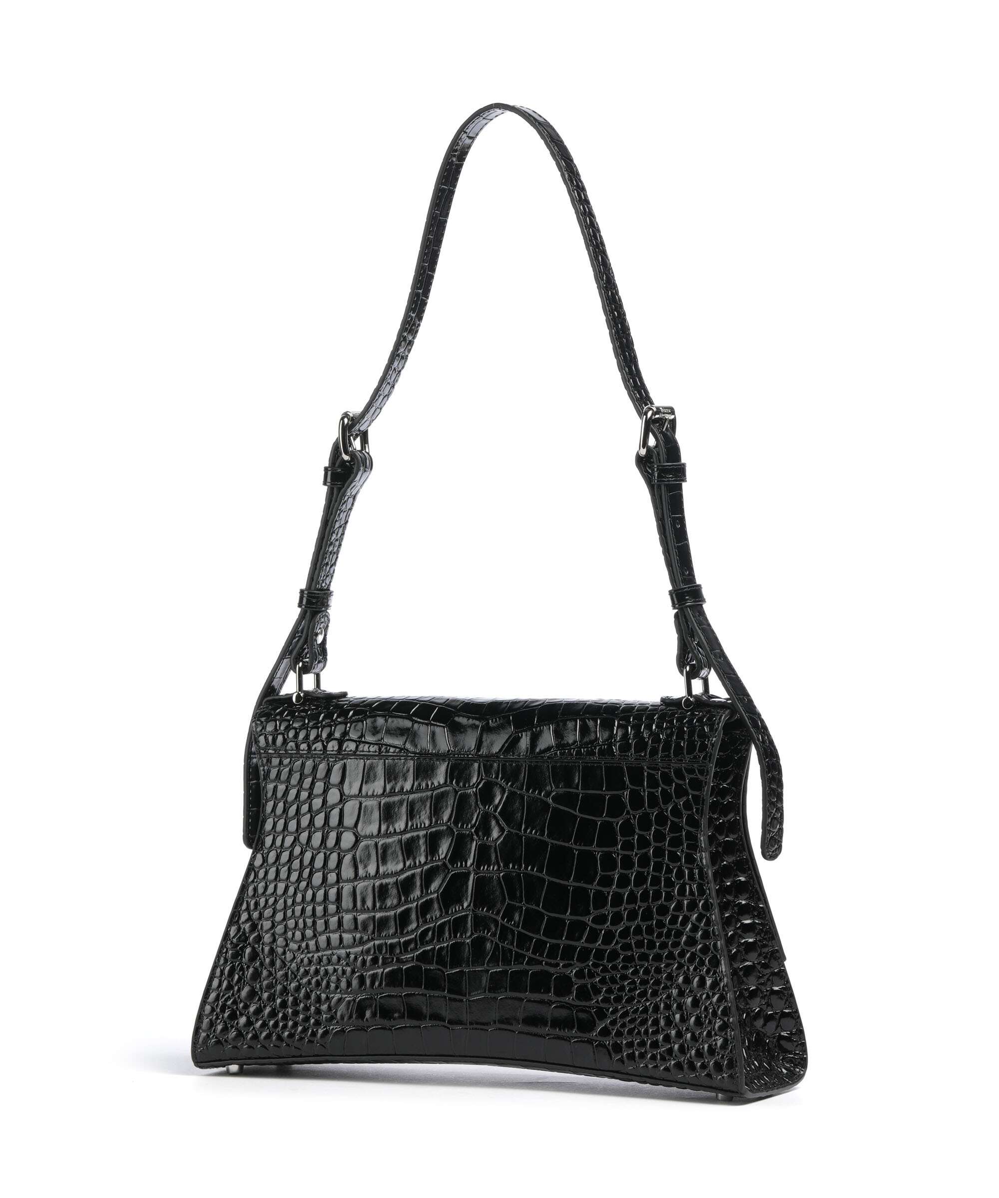 Vivienne Westwood Bianca Embossed Croc M Shoulder bag black